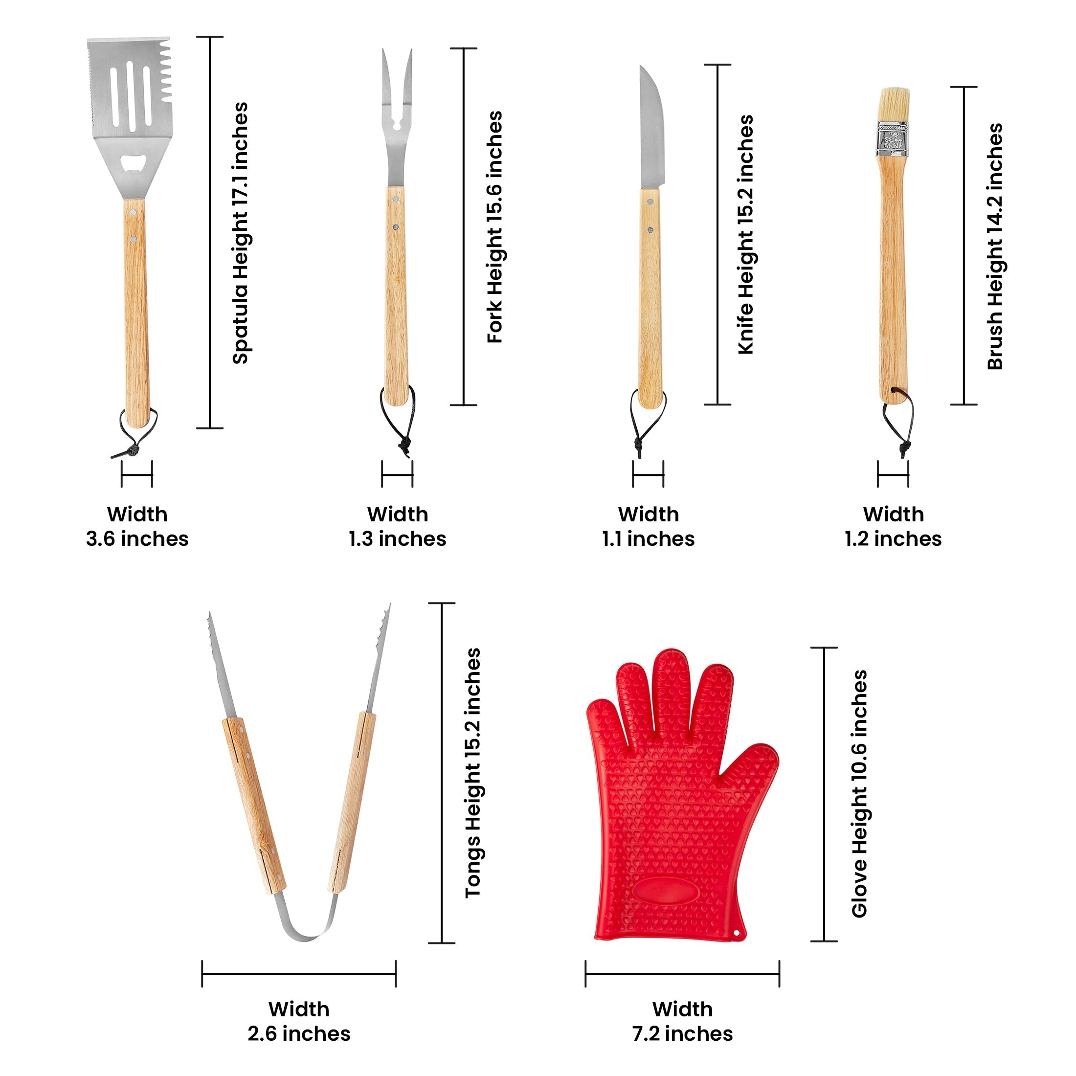 11 Piece BBQ Grill Set for Mancave with Personalization