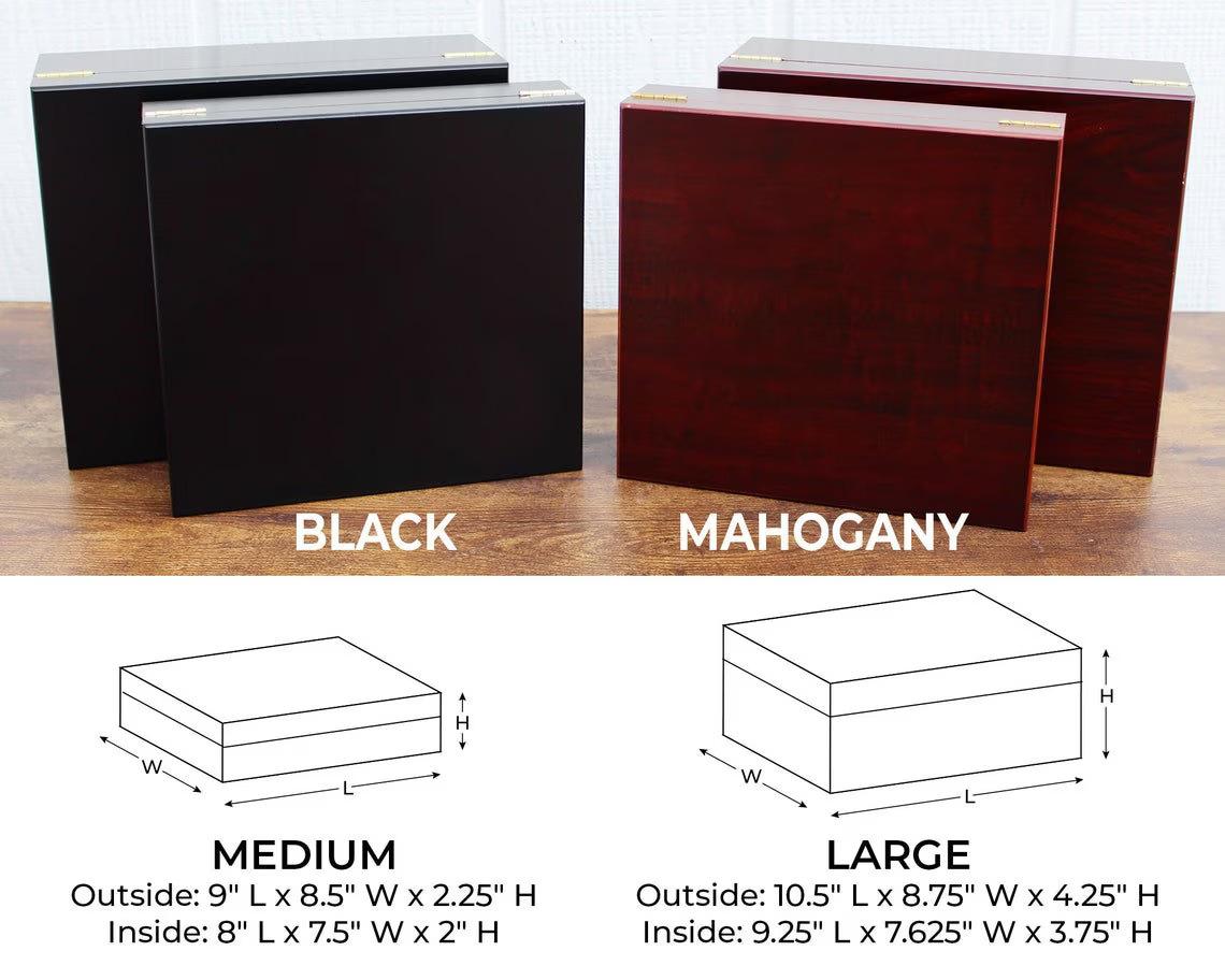 Memory Box for Wedding Gift, Anniversary Gift, Classy Wooden Keepsake Box for Memories, Newlywed Gift, Couples Gift, Wooden Photo Box, Engraved Wood Box #WeddingMemory #JewelryBox -ADD PERSONALIZATION IN THE NOTES to the seller when you checkout