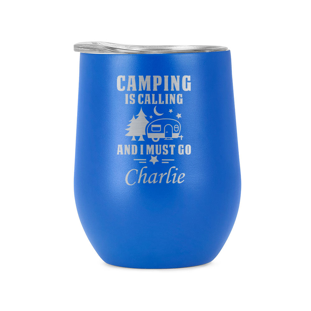 12oz Camping-themed Wine Tumbler