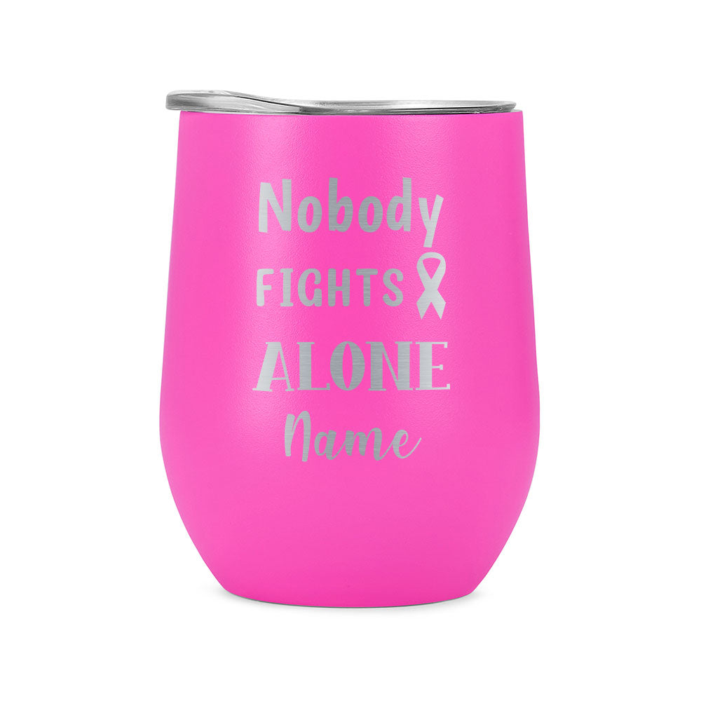 12oz Wine Tumbler for Cancer Awareness