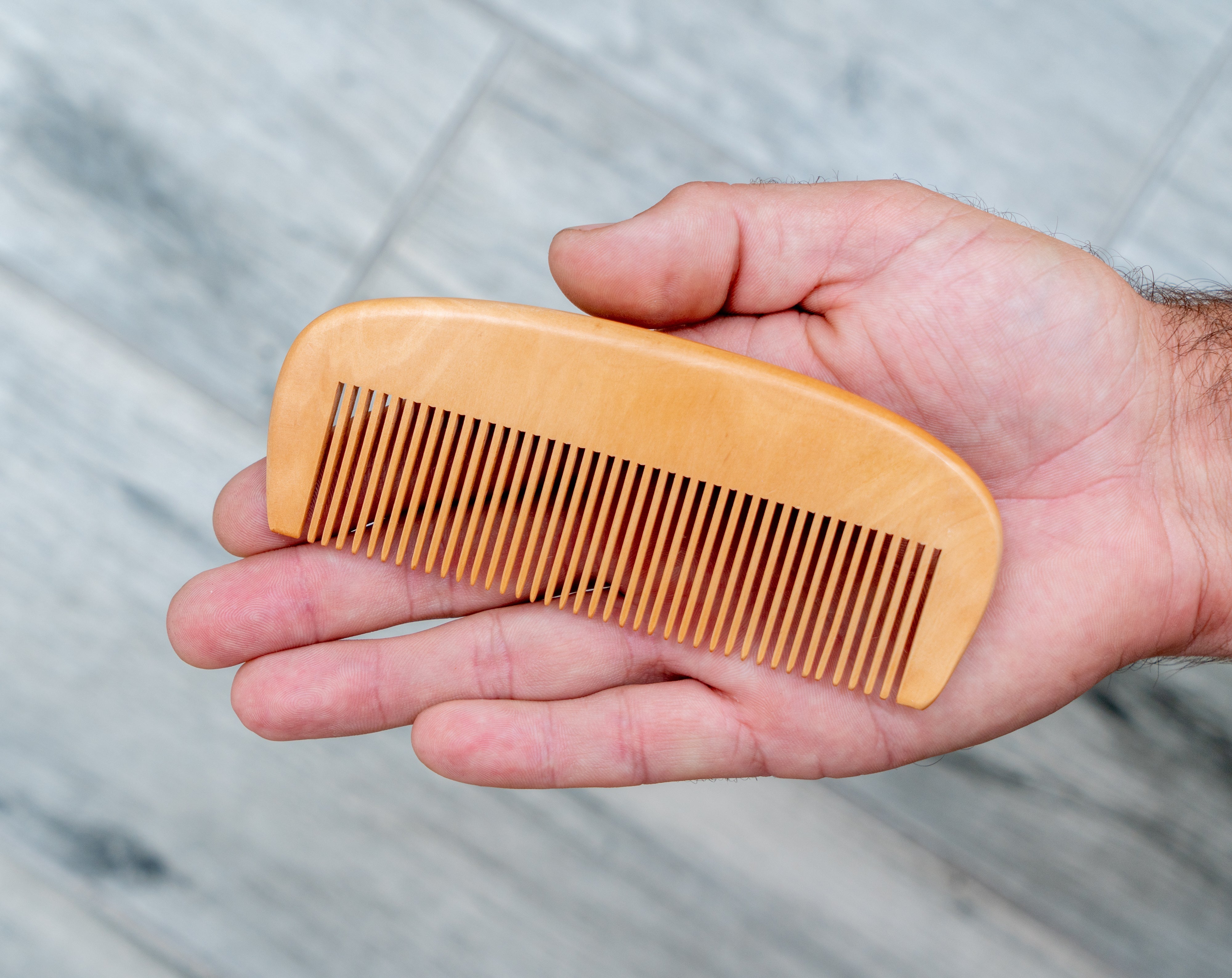 One-Sided Wooden Comb for Housewarming
