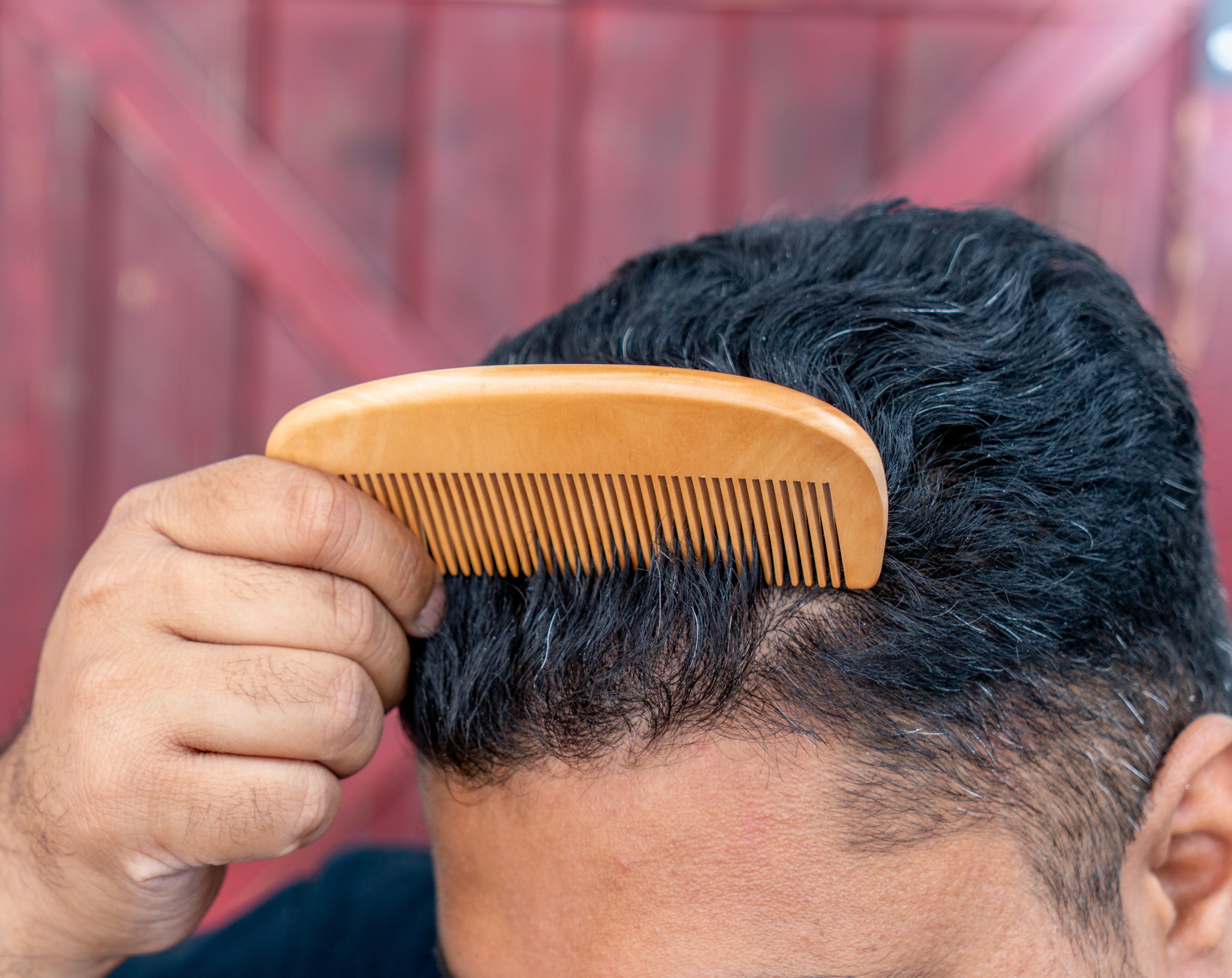 One-Sided Wooden Comb for Housewarming