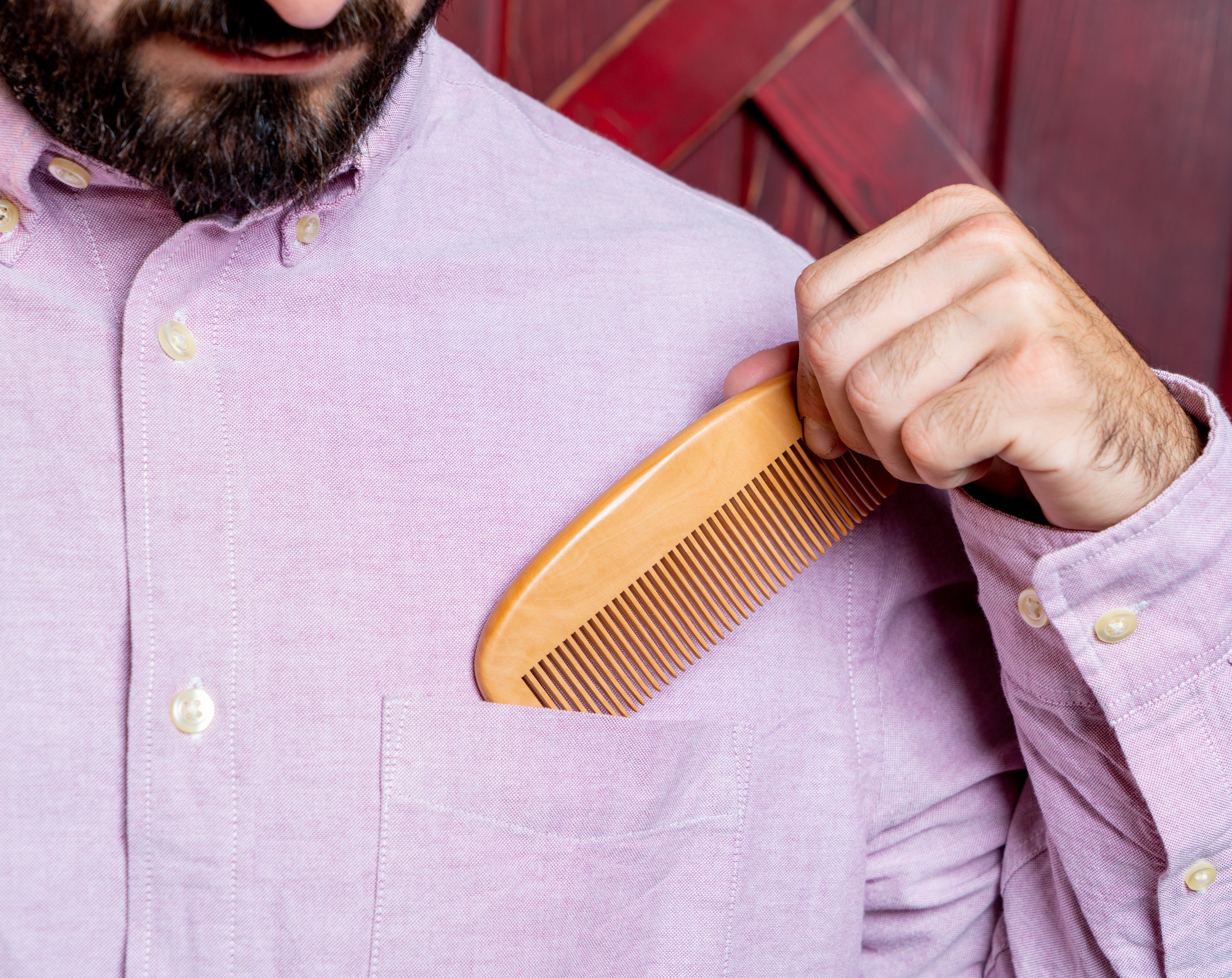 One-Sided Wooden Comb for Housewarming