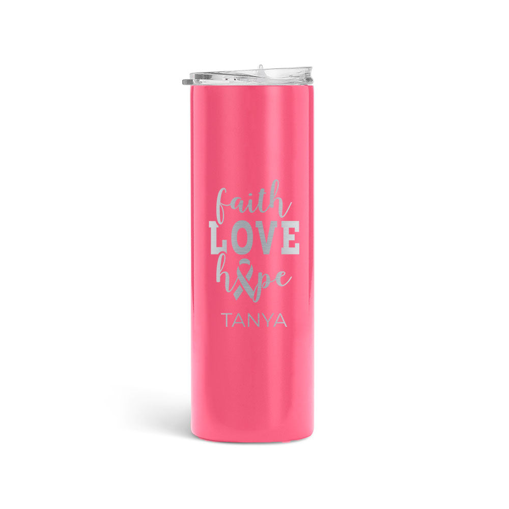 32oz Hydro Water Bottle For Breast Cancer Awareness