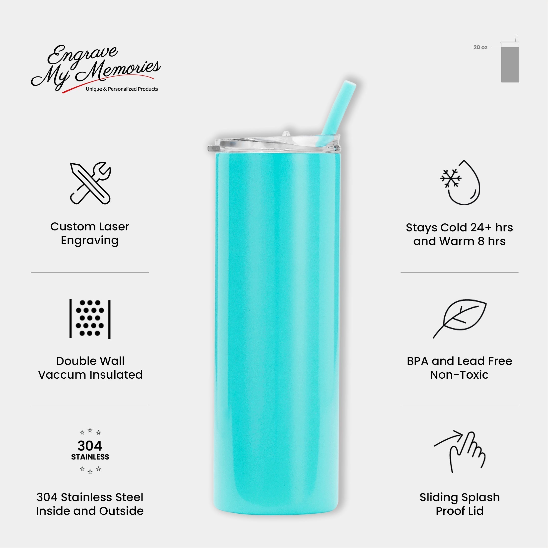 20oz Skinny Tumbler For Halloween