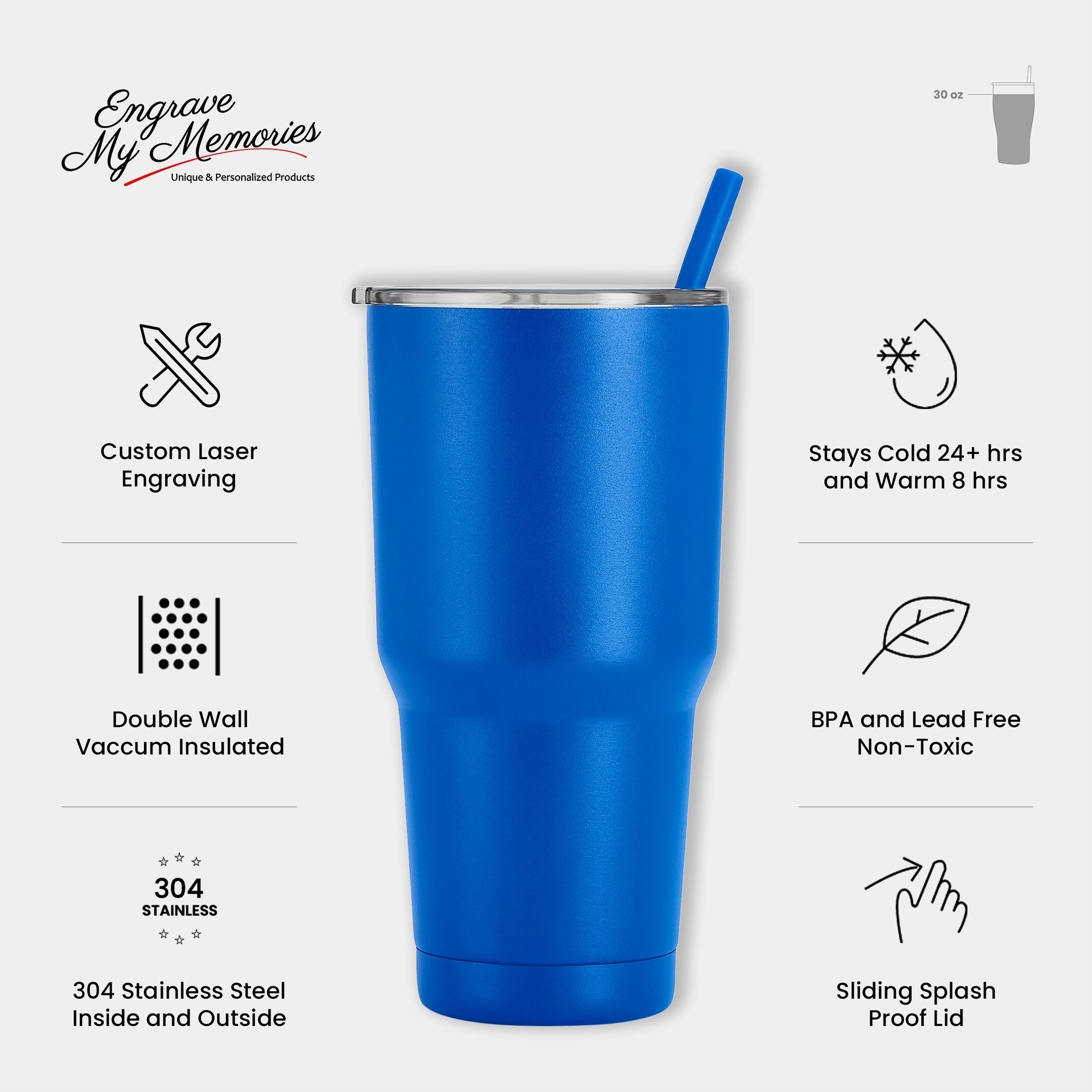 30oz Regular Tumbler For Cancer Awareness