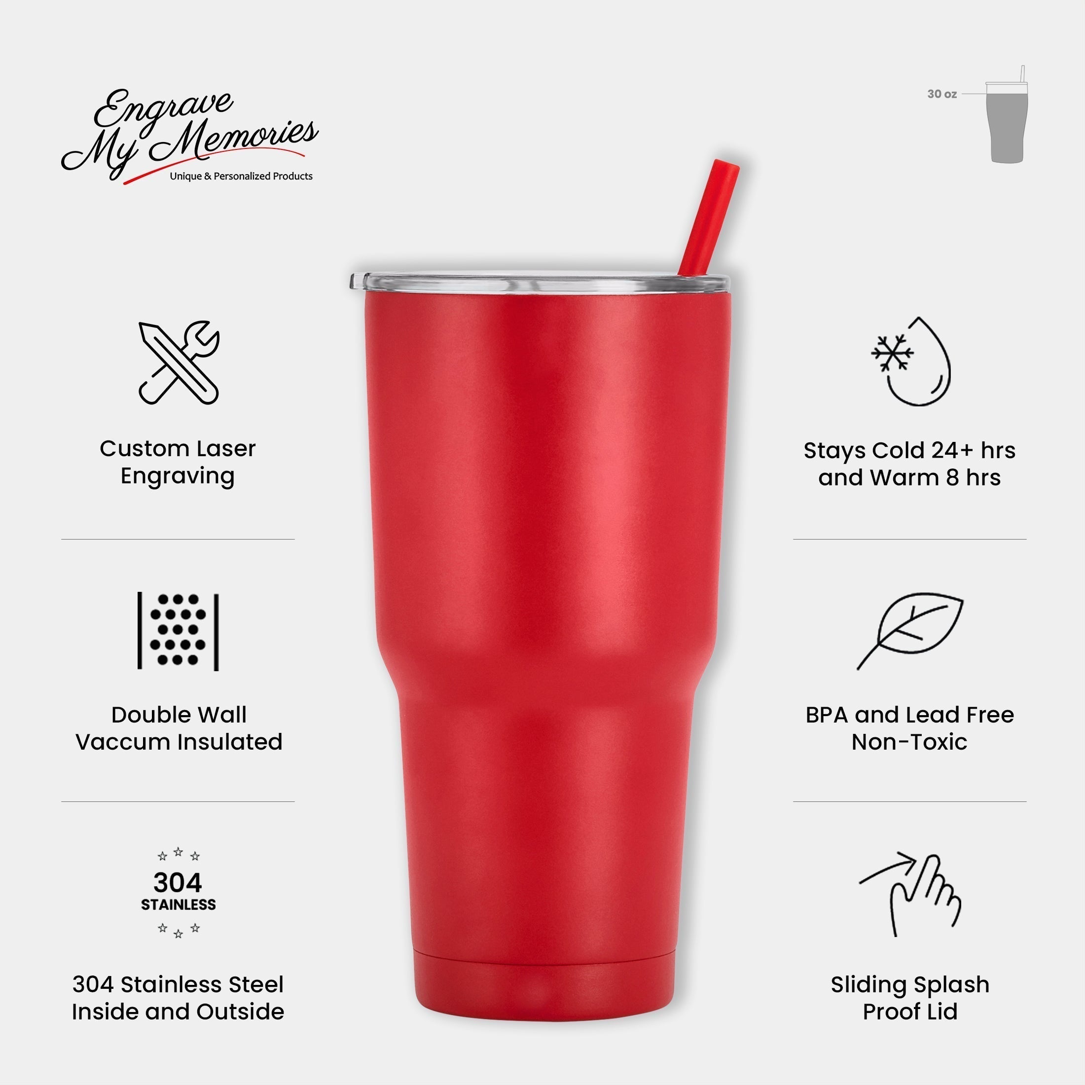 30oz Regular Tumbler For Cancer Awareness