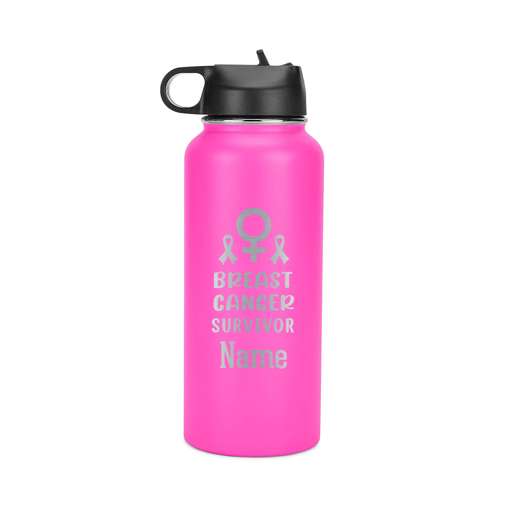 32oz Hydro Water Bottle for Cancer Awareness