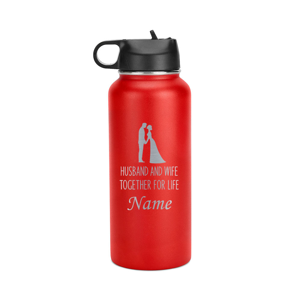 32oz Hydro Water Bottle for Wedding Couple