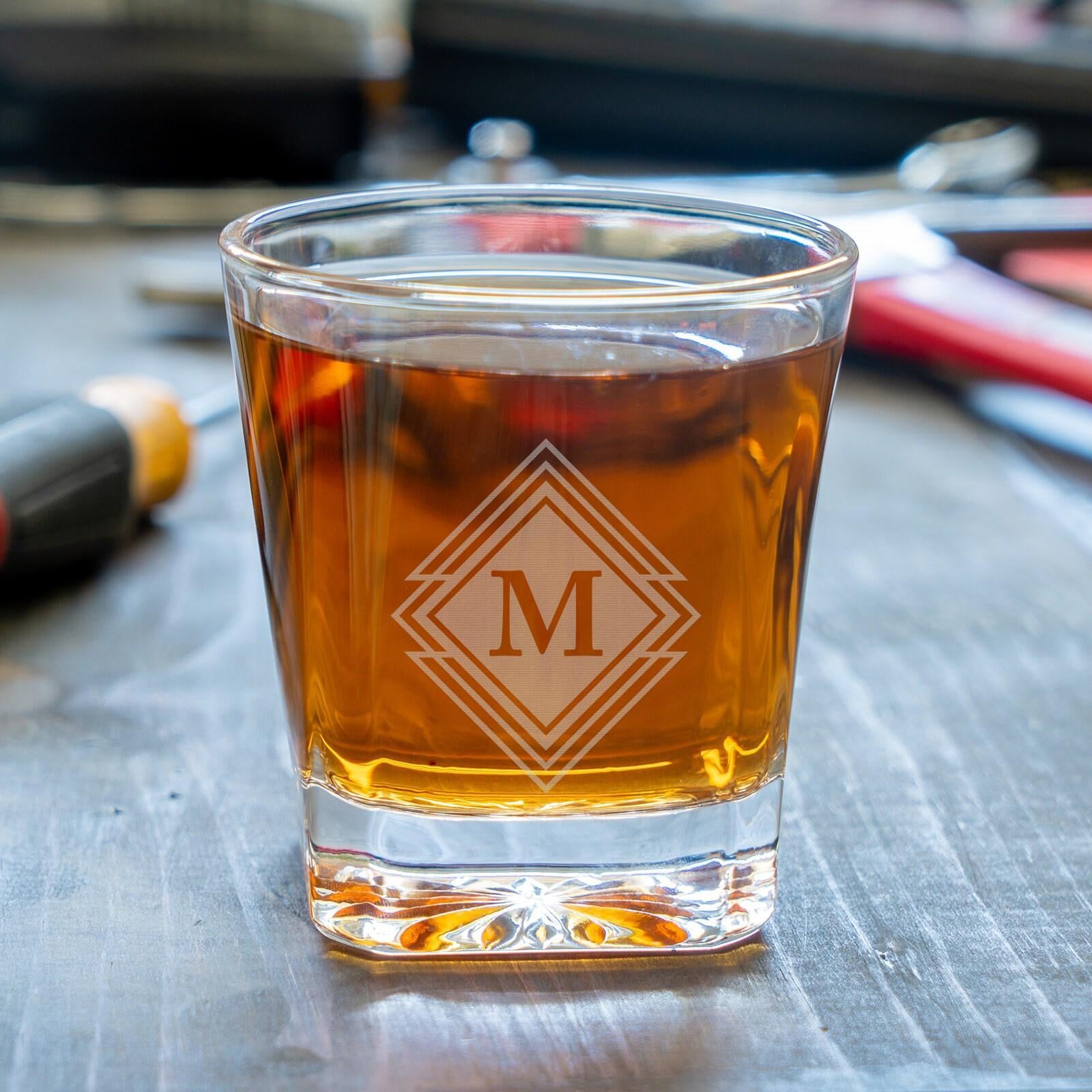 Whiskey Glass, Rocks Glass, Whiskey Glasses, Scotch Glass, Engraved Rocks Glass, Personalized Whiskey Glass, Decanter Glass #WhiskeyGlass #RocksGlass #BourbonGlasses #EngravedGlass -ADD PERSONALIZATION IN THE NOTES to the seller when you checkout.