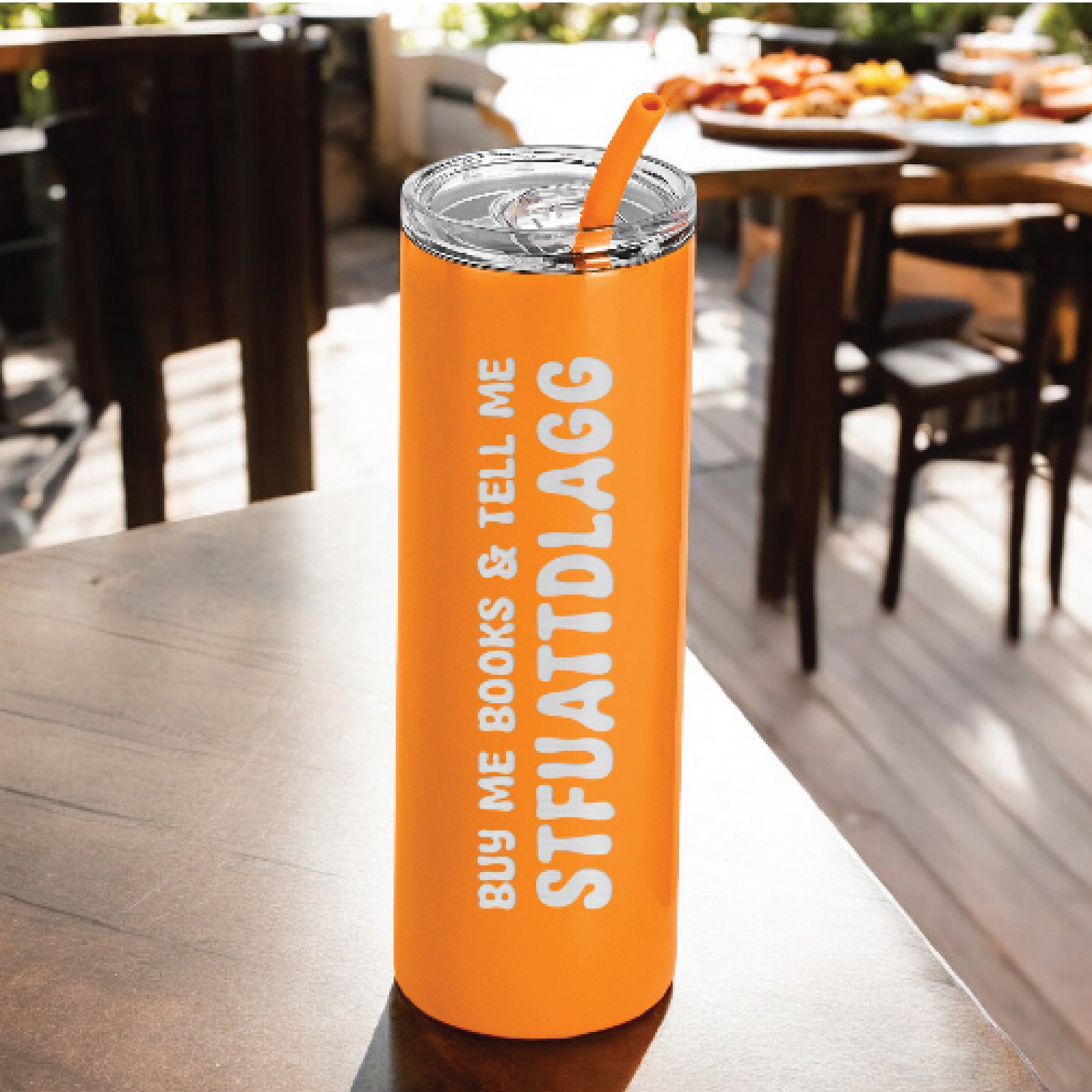 Buy me books and tell me to STFUATTDLAGG 20 oz Stainless Steel Tumbler With Lid And Straw, Bookish Gift, Booktok, Coffee Tumbler For Readers, Unique Gift Idea for Adults, Bookworm Gifts for Birthday Christmas.#STFUATTDLAGG #PersonalizedGift #BookLovers