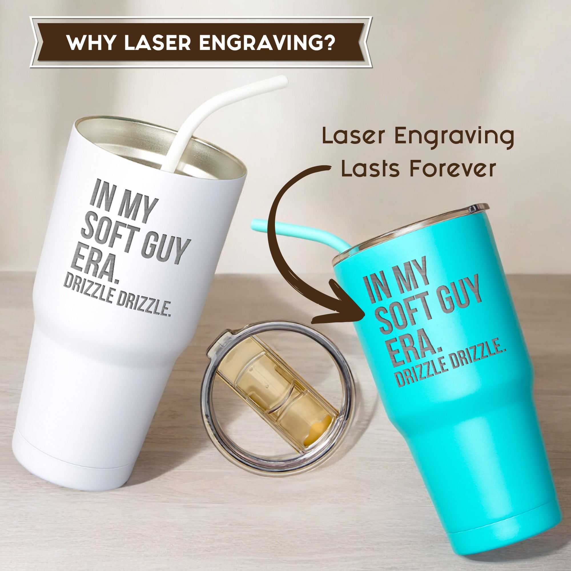 In My Soft Guy Era. Drizzle Drizzle 30oz Tumbler With Lid and Straw for Water,Iced Tea or Coffee,Soft Era Tumbler,Travel Tumbler,Funny Travel Stainless Steel Vacuum Insulated Tumbler for Men,Leakproof Tumbler. #PersonalizedGift #DrizzleDrizzle #SoftGuyEra