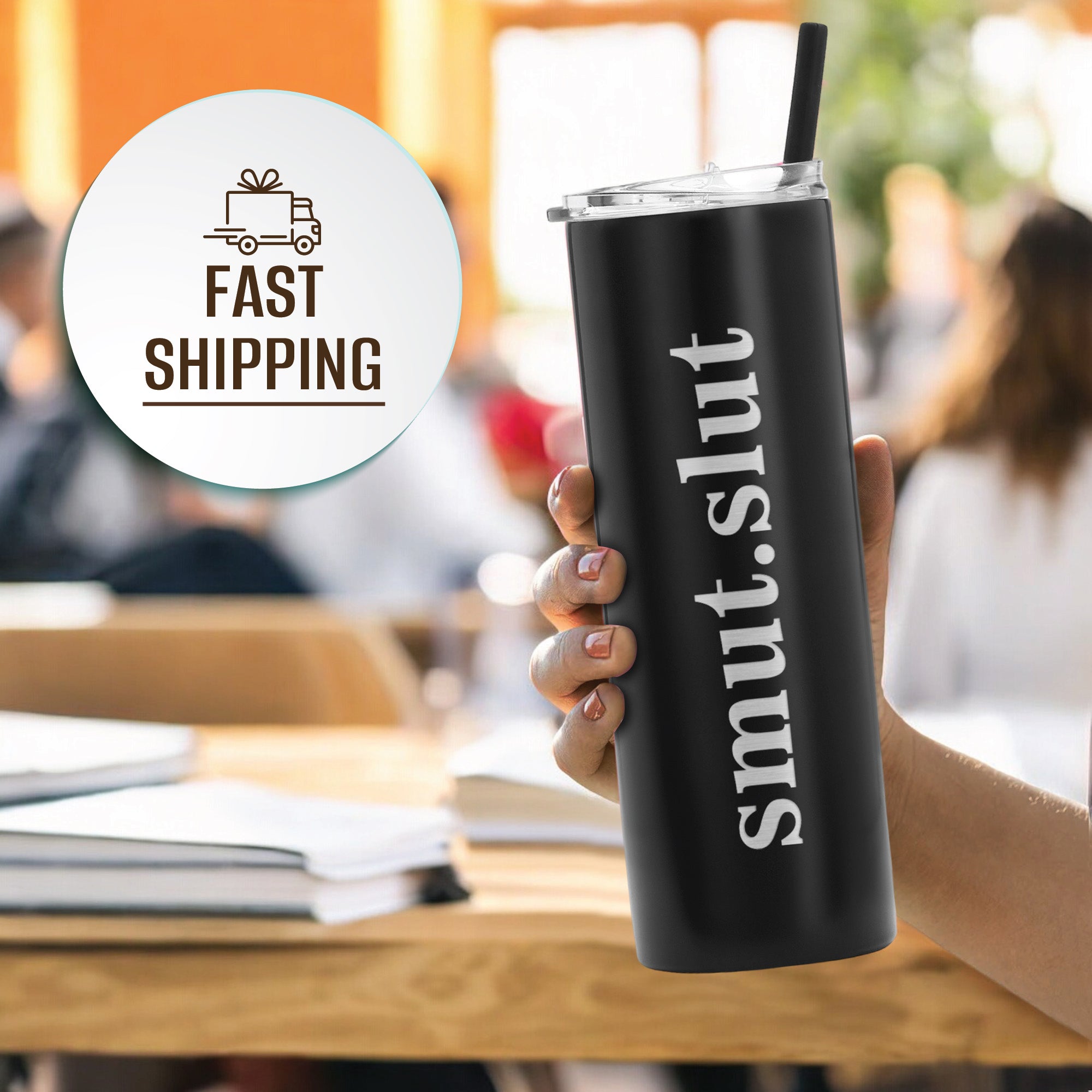 Smut Slut Laser Engraved Custom 20 oz Insulated Stainless Steel Tumbler,Gifts for Book Lovers,Smut Slut Gift, Bookish Gifts for Readers,Travel Tumbler with Lid and Straw,Coffee Tumbler for Bookworm,Perfect for Women.#BookTok #Birthday Tumbler #ReaderGifts