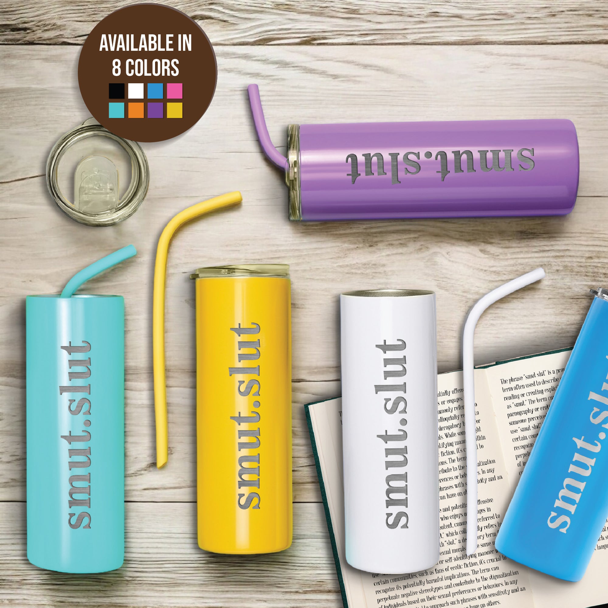 Smut Slut Laser Engraved Custom 20 oz Insulated Stainless Steel Tumbler,Gifts for Book Lovers,Smut Slut Gift, Bookish Gifts for Readers,Travel Tumbler with Lid and Straw,Coffee Tumbler for Bookworm,Perfect for Women.#BookTok #Birthday Tumbler #ReaderGifts