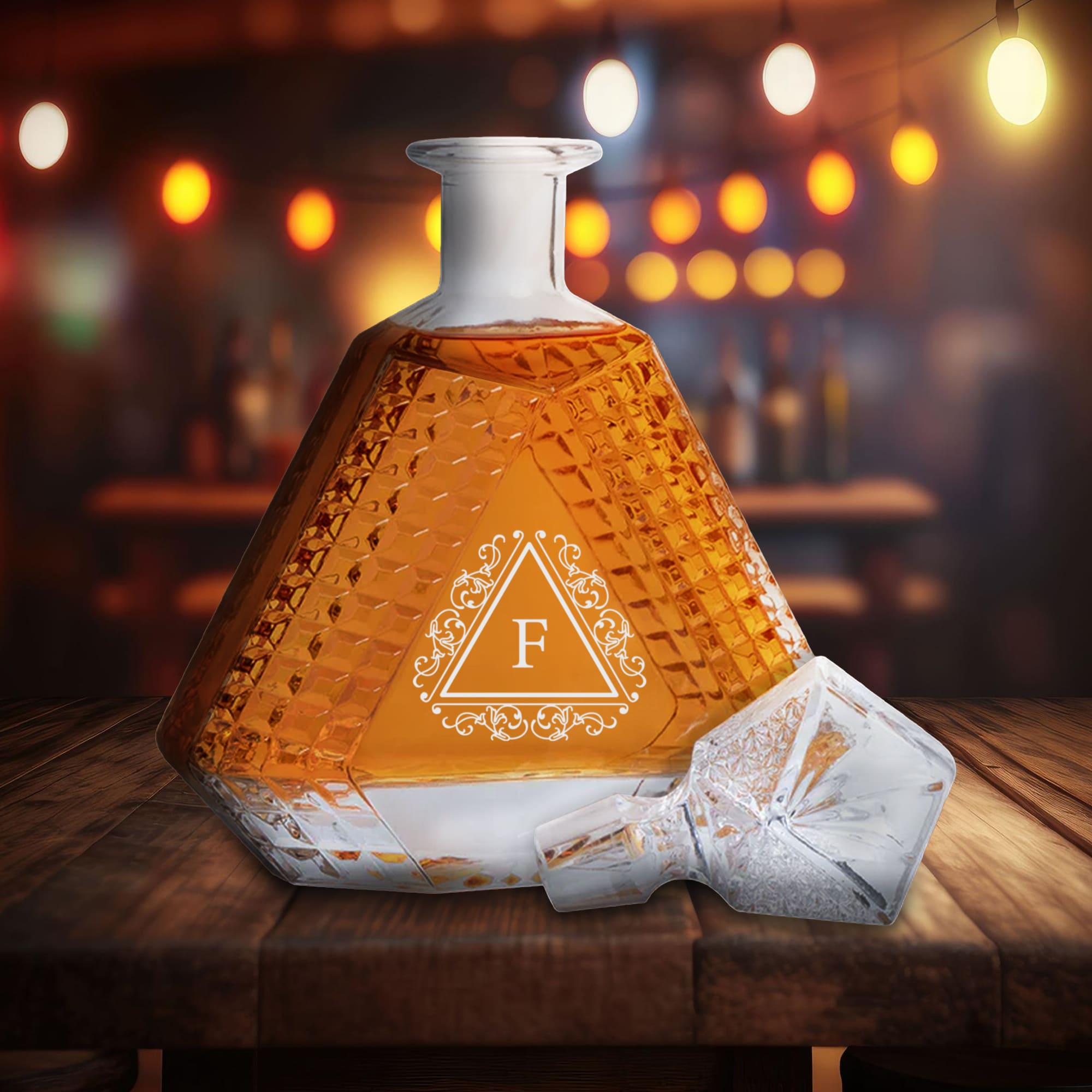 Triangle Whiskey Decanter