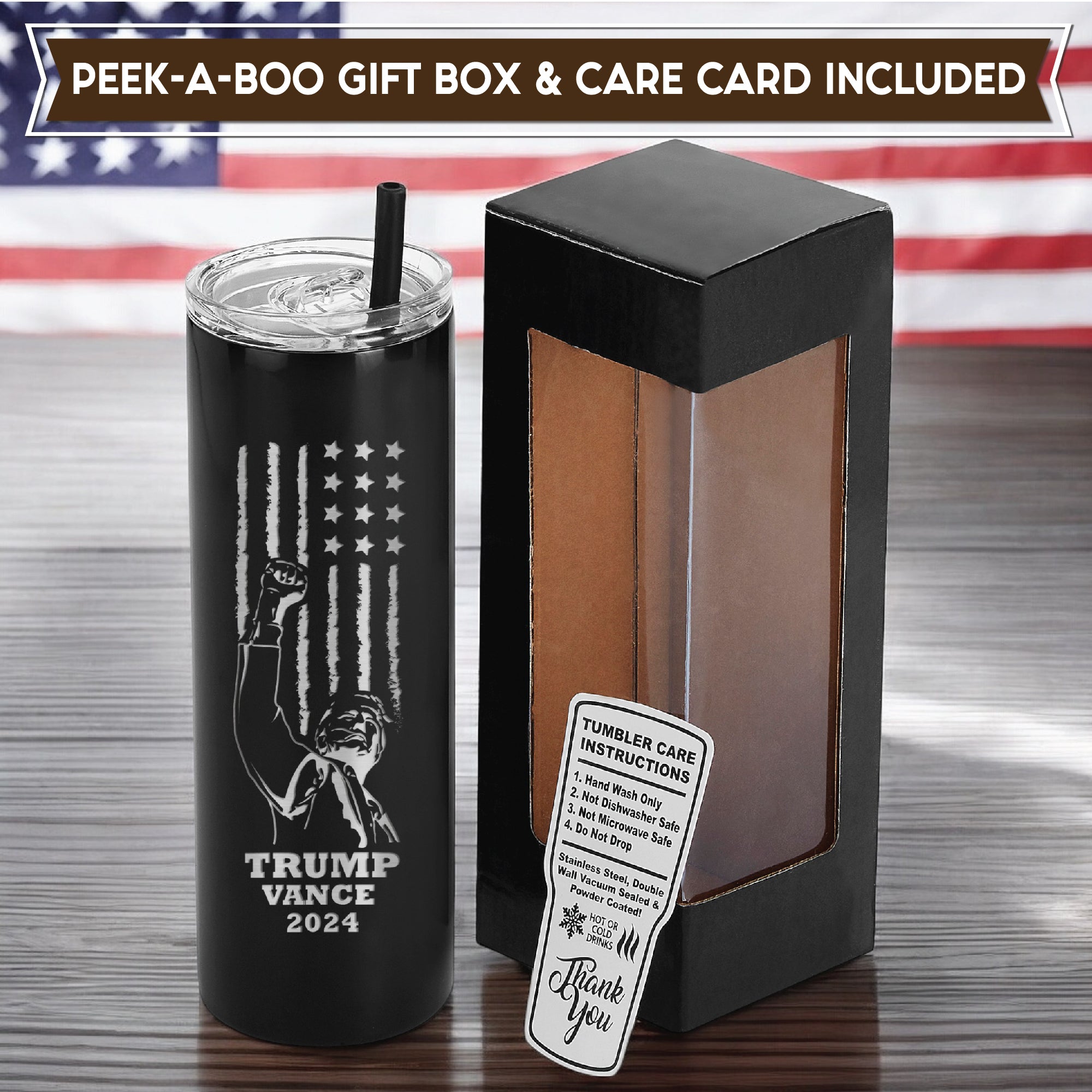 Trump Vance 2024 Laser Engraved Vaccum Insulated Customized 20oz Skinny Tumbler, Election 2024 Tumbler, Donald Trump, Republican Gifts, MAGA, Leakproof Resuable Tumbler With Lid And Straw. #AmericaTrump2024, #Personalized Gift, #Trump Gift, #Birthday Gift