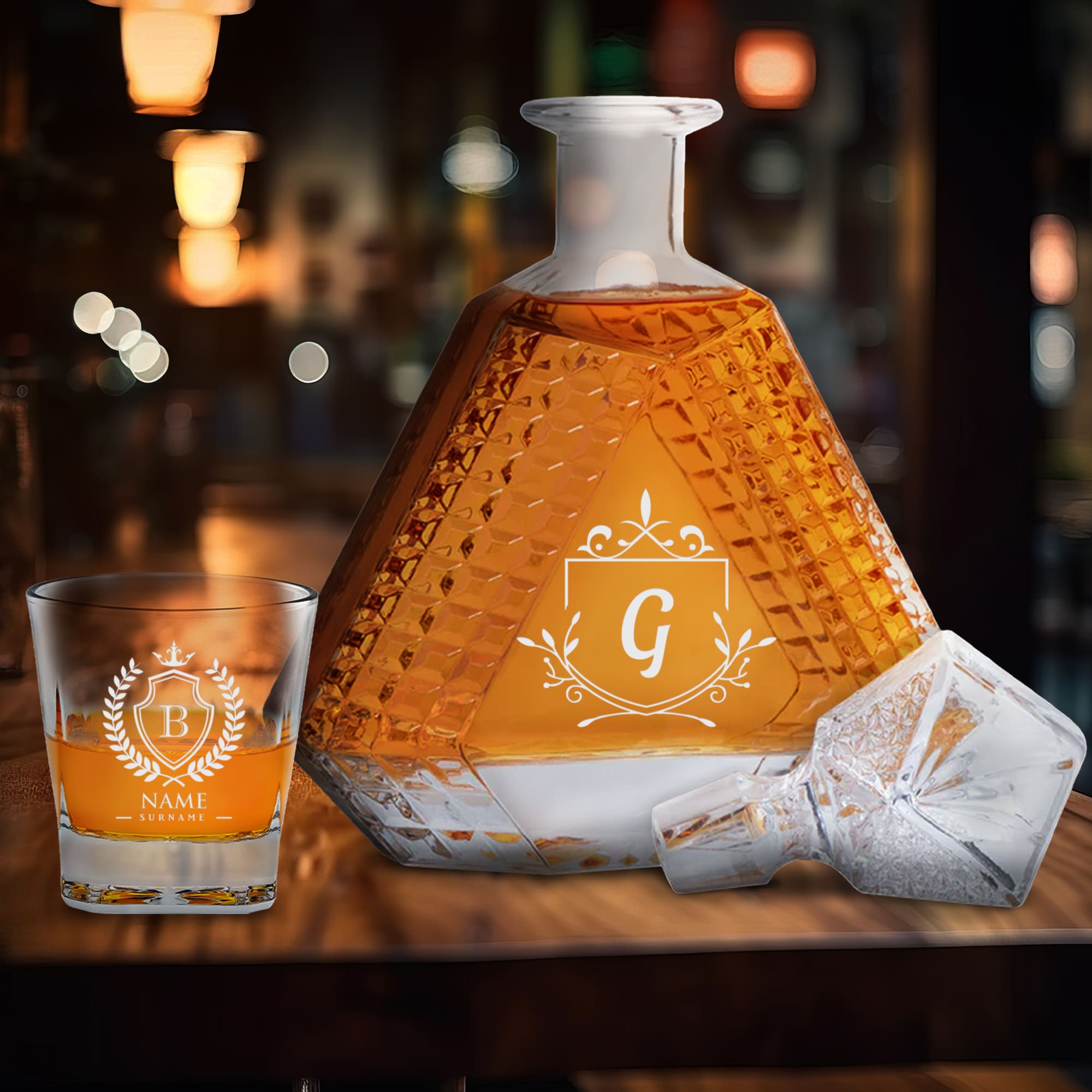 Triangle Whiskey Decanter