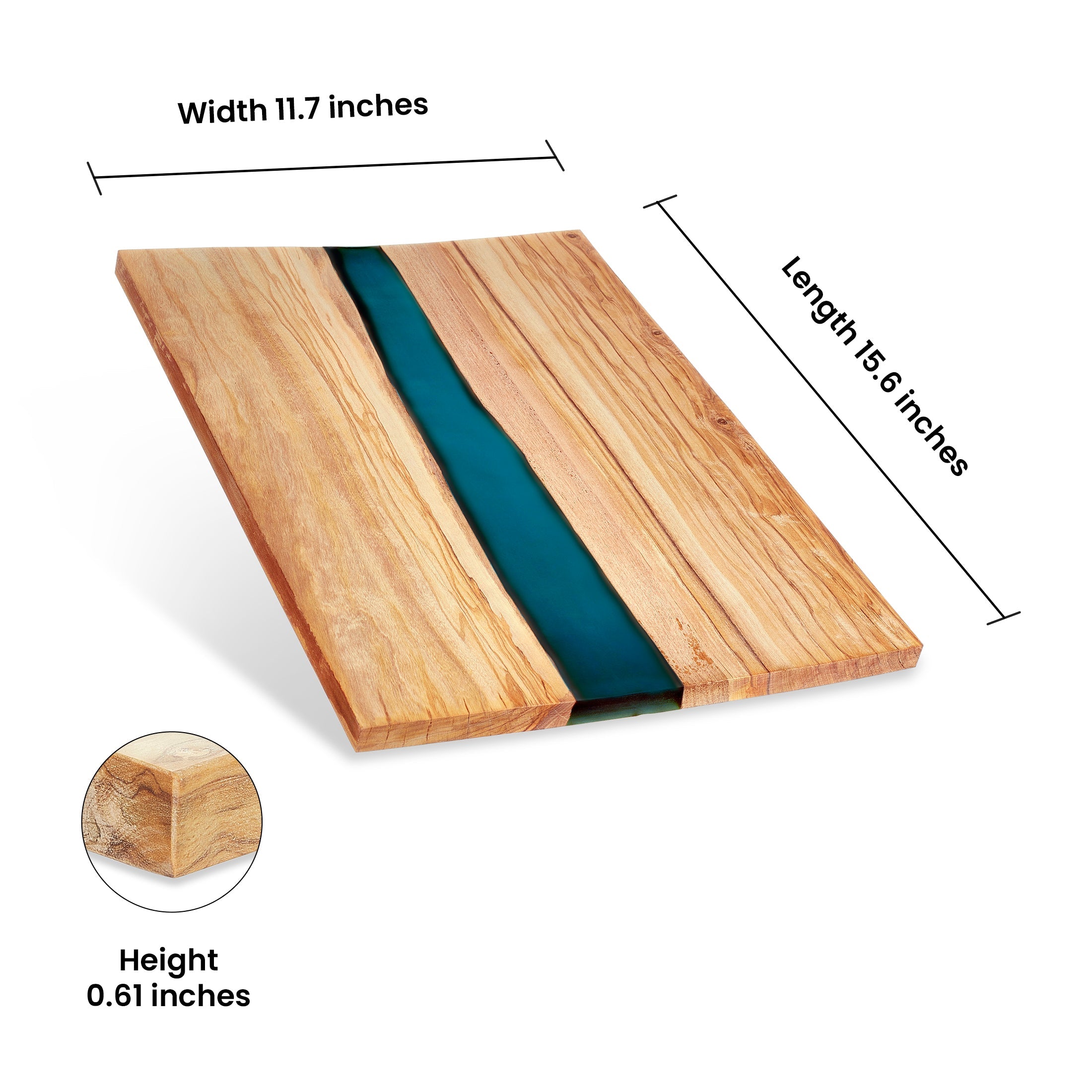 Olive Wood Resin Serving Board for Housewarming