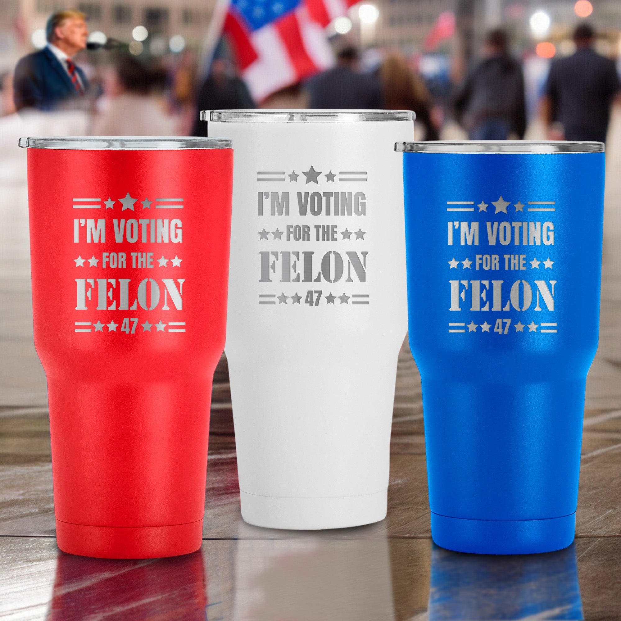 I'm Voting For The Felon 47 - 30 oz Tumbler With Lid, Trump Republicans Tumbler, Election 2024, Make America Great Again, Trump for President 2024 Donald Trump.#AmericaTrump2024, #Personalized Gift #Trump Gift, #Dad Trump Gift, #felon2024