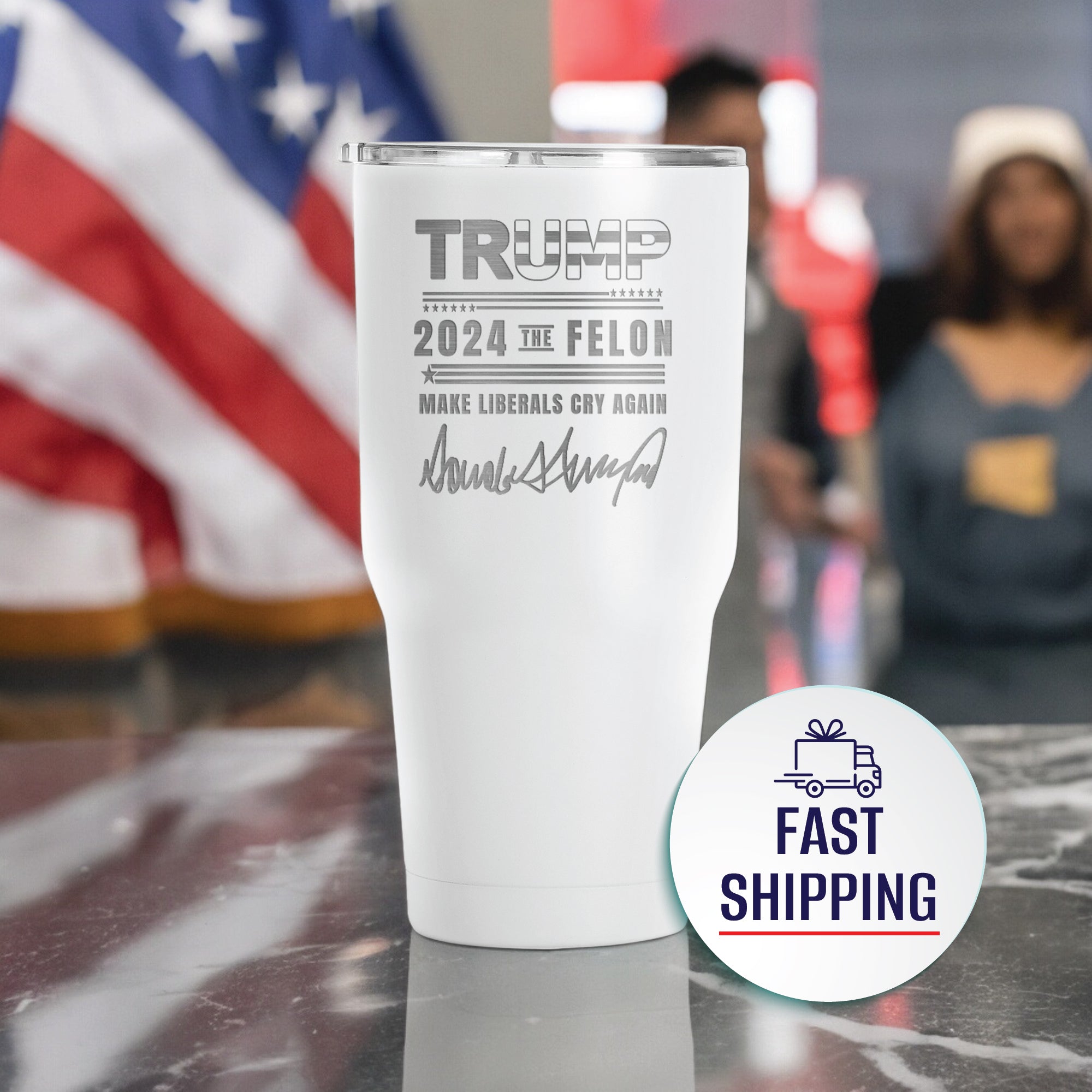 Trump 2024 Make Liberals Cry Again - Laser Engraved 30 oz Tumbler - MAGA - Trump for President - Custom Tumbler - Birthday Christmas Gifts -Travel Tumbler Mug Vacuum Insulated Gift For Him.#AmericaTrump2024,#Personalized Gift,#Felon Trump 2024,#Trump Mug