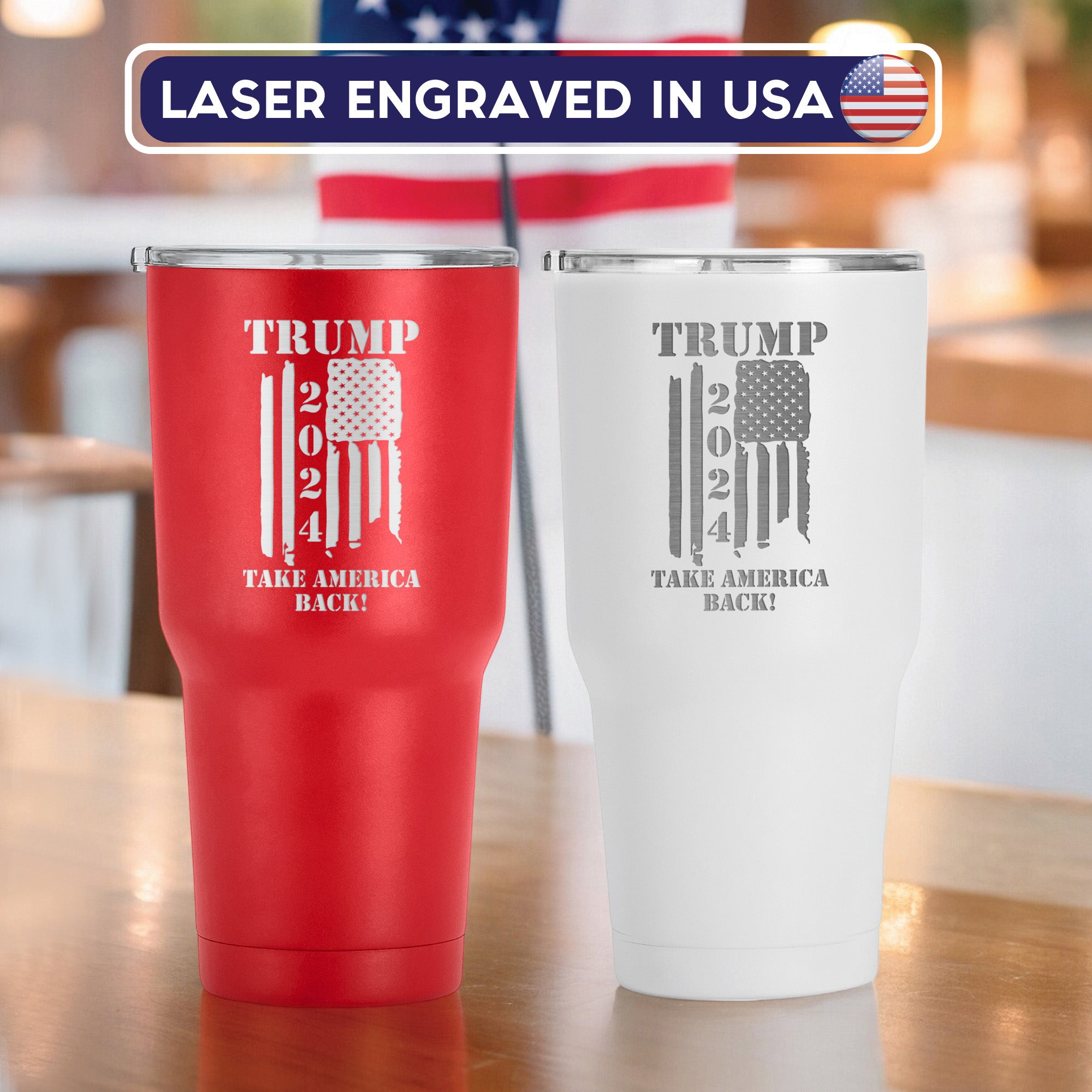 Donald Trump Tumbler, Trump 2024 Take America Back Tumbler with American Flag Voted for Fans Birthday Christmas Friends, 30 oz Stainless Steel Custom Insulated Travel Tumbler,Patriots Gifts.#AmericaTrump2024,#Personalized Gift,#Trump Gift,#Trump Supporter