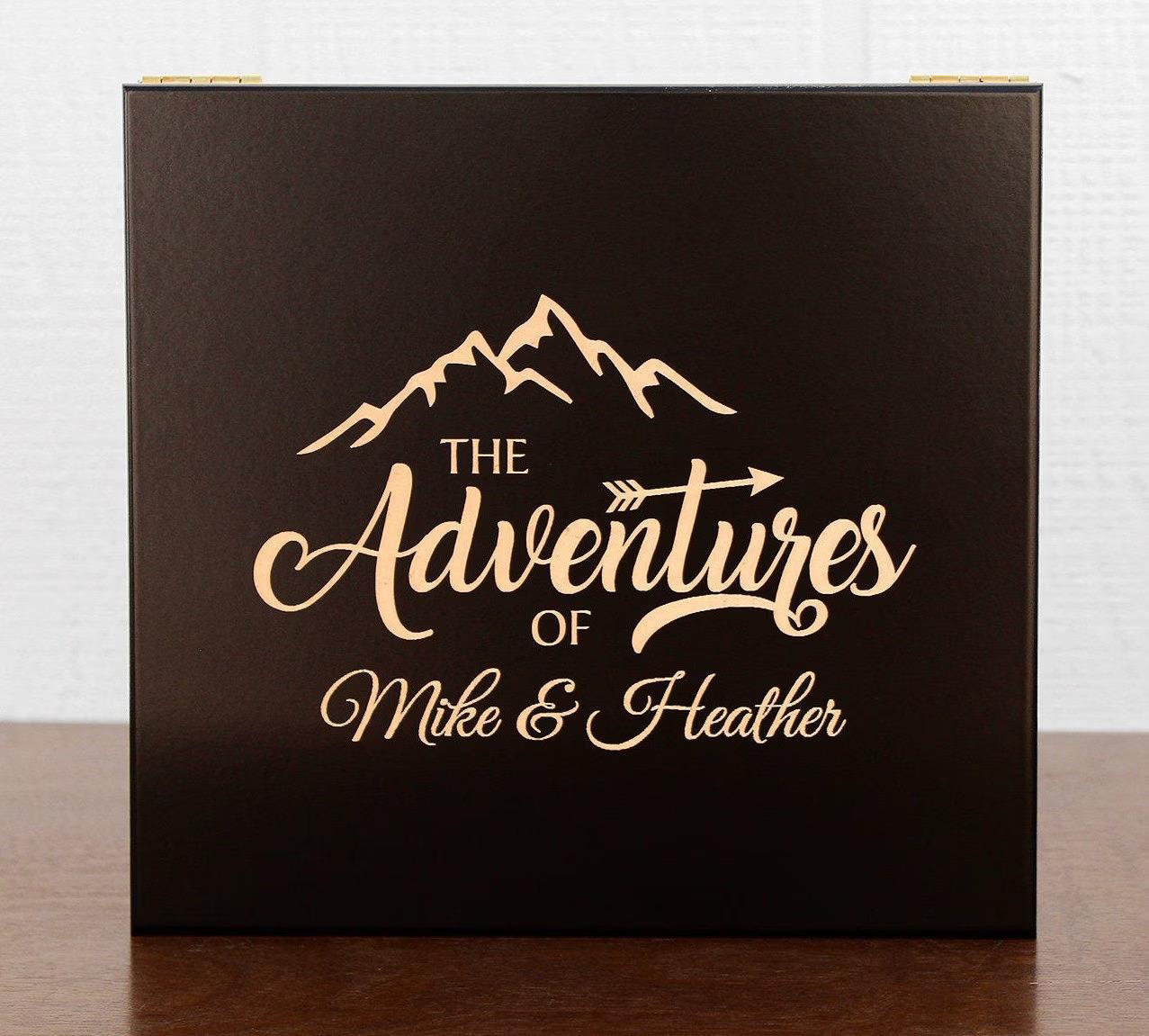 Memory Box for Wedding Gift, Anniversary Gift, Classy Wooden Keepsake Box for Memories, Newlywed Gift, Couples Gift, Wooden Photo Box, Engraved Wood Box #WeddingMemory #JewelryBox -ADD PERSONALIZATION IN THE NOTES to the seller when you checkout