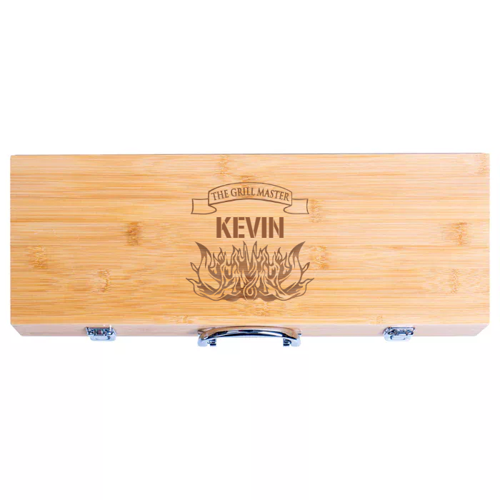 11 Piece BBQ Grill Set for BBQ with Personalization