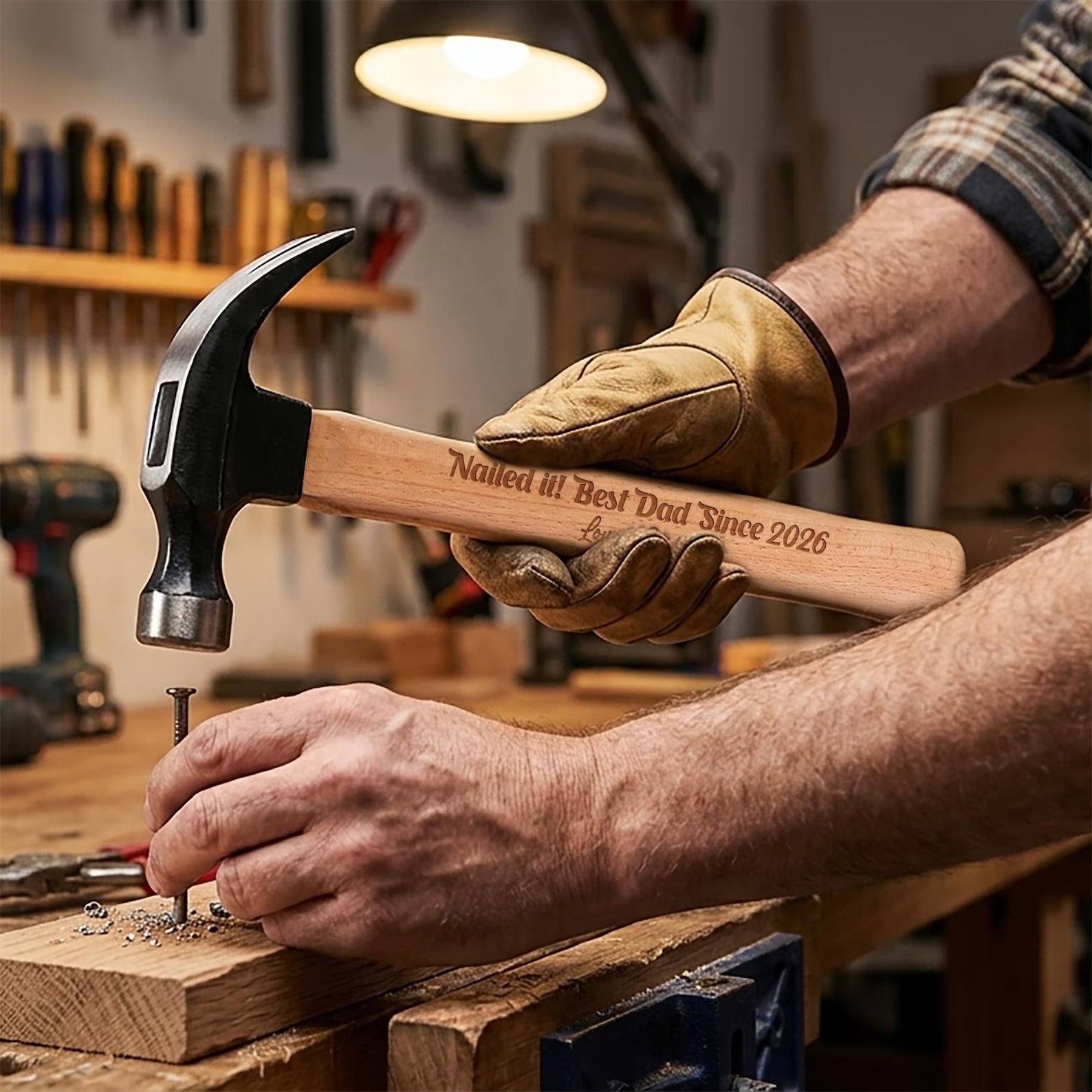 Personalized Hammer Gift Set – Custom Engraved 16oz Hammer Tool Kit