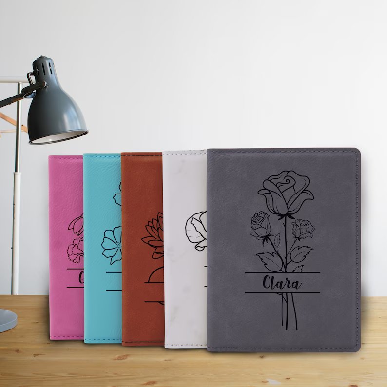 Custom Passport - Split BirthFlower Design