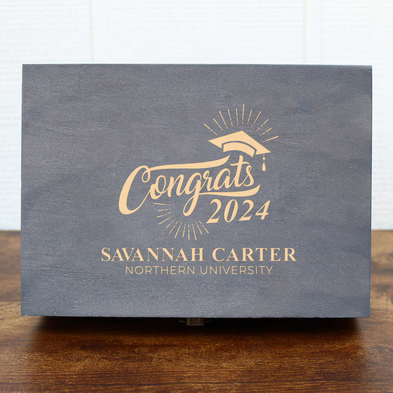 Wood Memory Boxes for Graduation