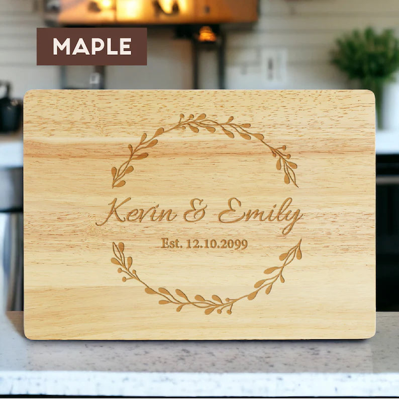 Personalized Cutting Board Gift For Wedding Couple