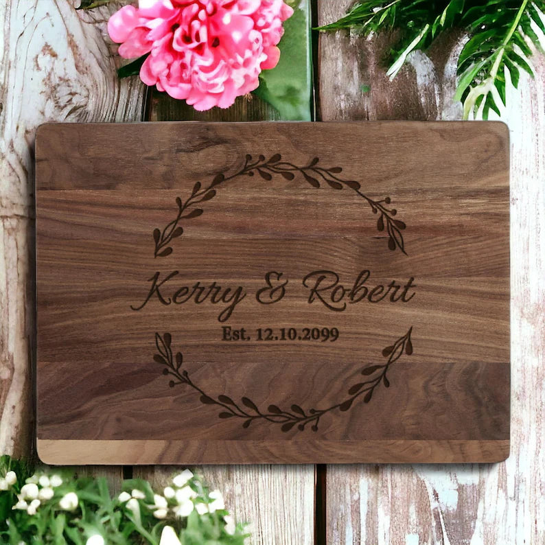 Personalized Cutting Board Gift For Wedding Couple