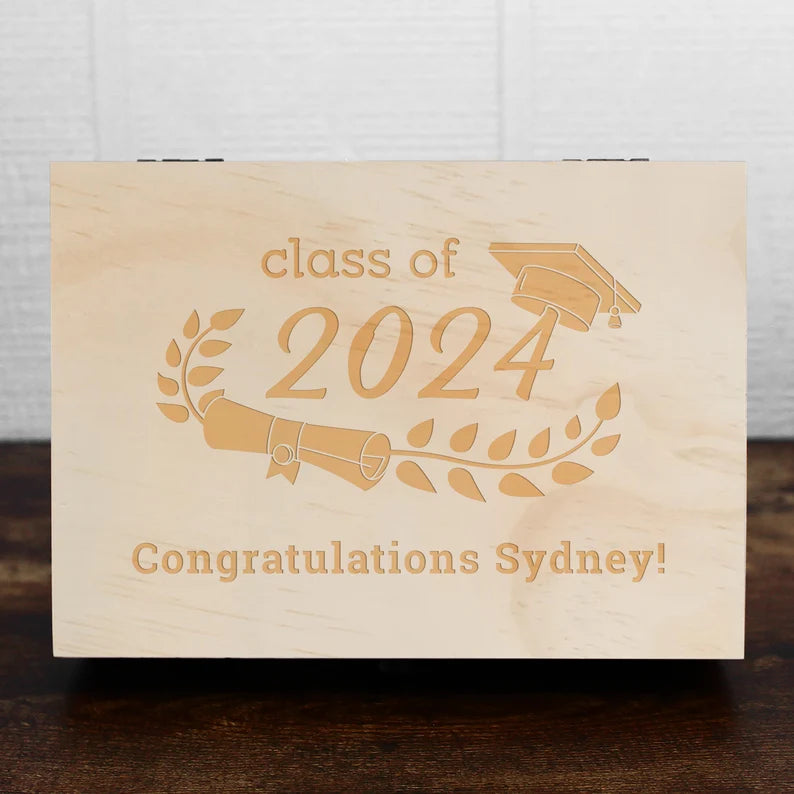 Wood Memory Boxes for Graduation