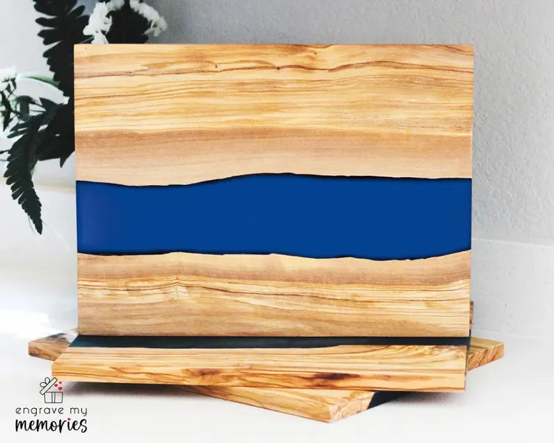 Olive Wood Resin Serving Board for Housewarming