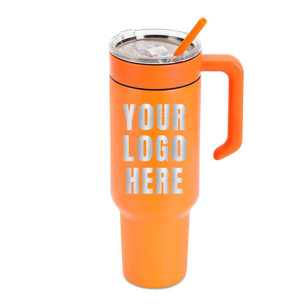 40oz Tumbler & Handle with Custom Logo