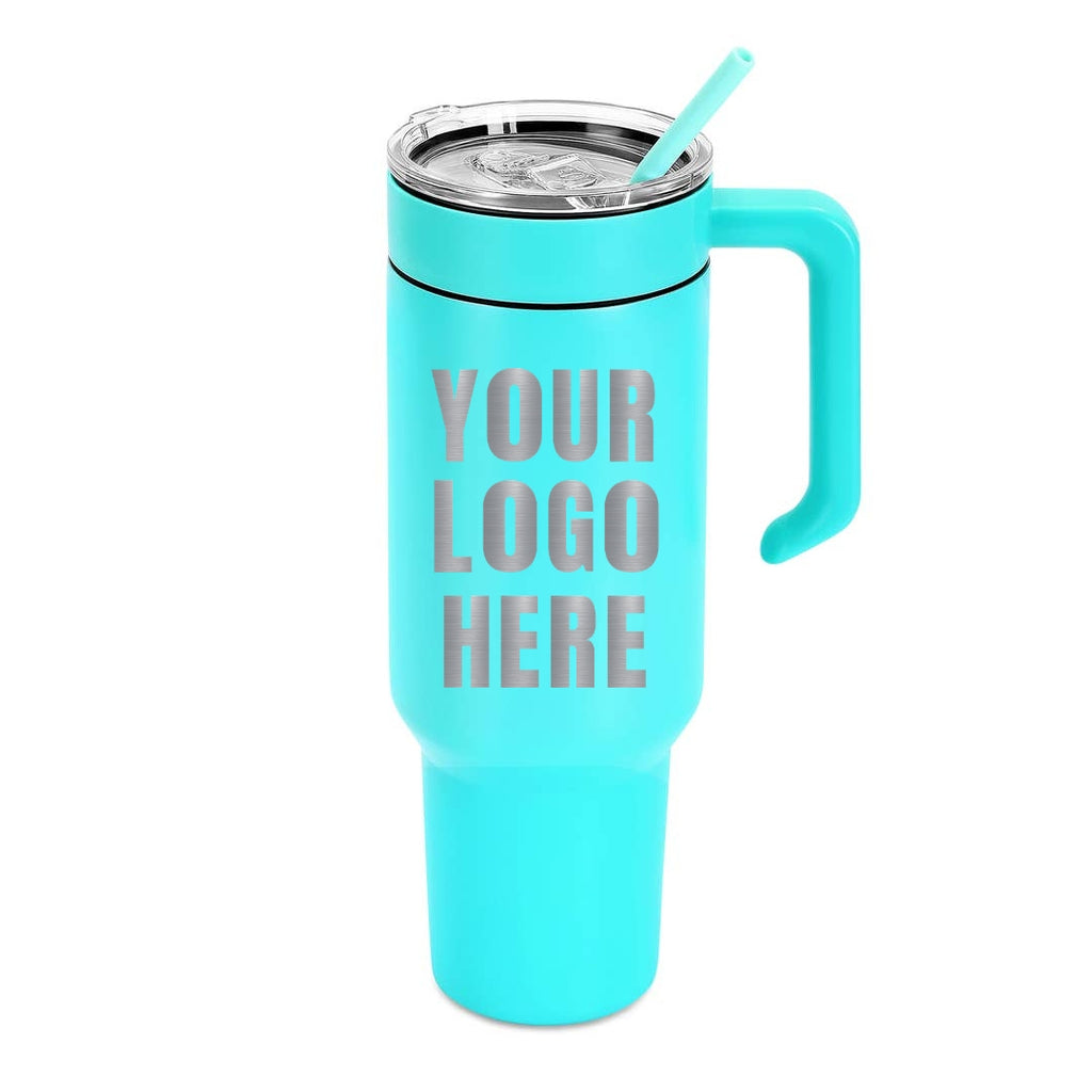 40oz Tumbler & Handle with Custom Logo