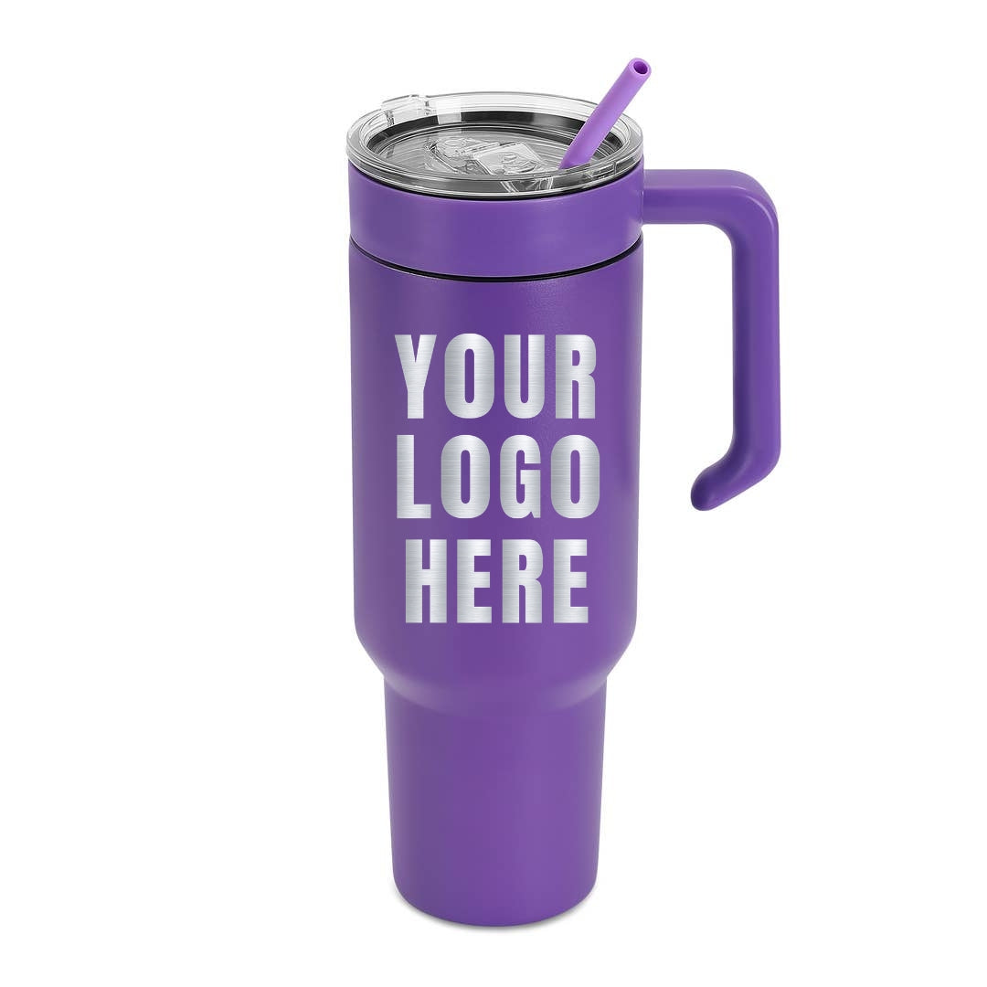 40oz Tumbler & Handle with Custom Logo
