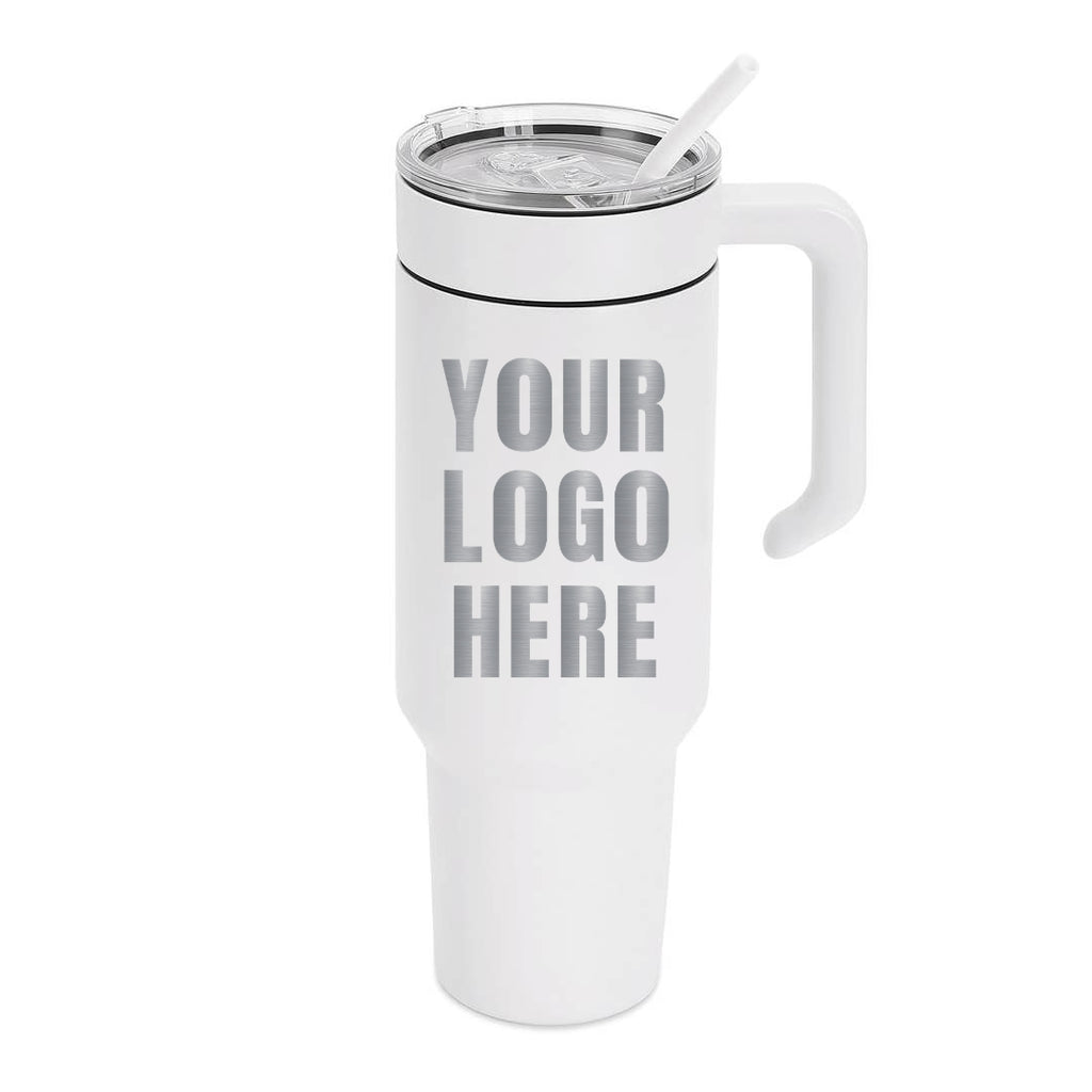 40oz Tumbler & Handle with Custom Logo
