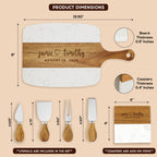 Personalized Marble Wood Serving Board