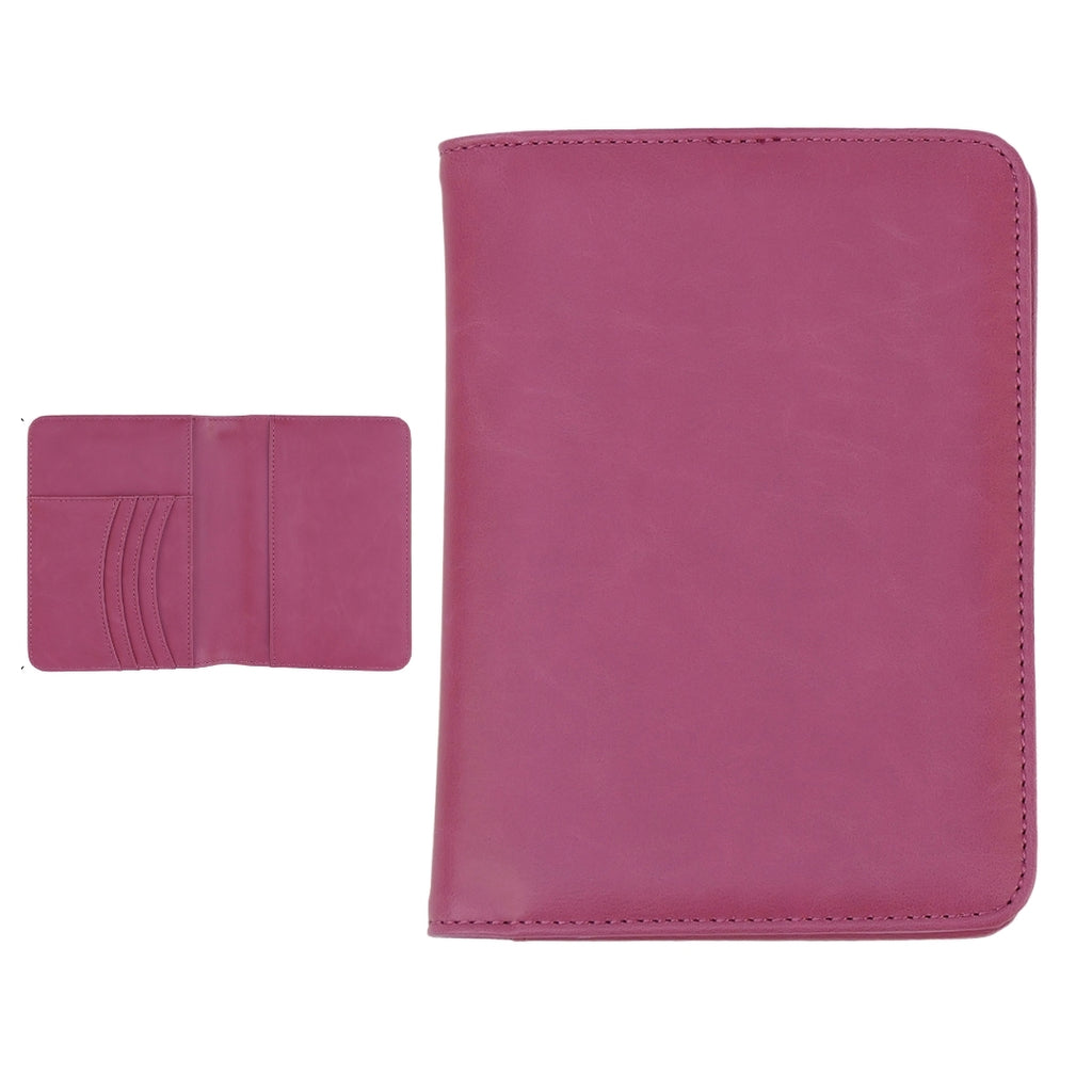 Personalized Leatherette Passport Wallet – Custom Engraved Travel Document Organizer
