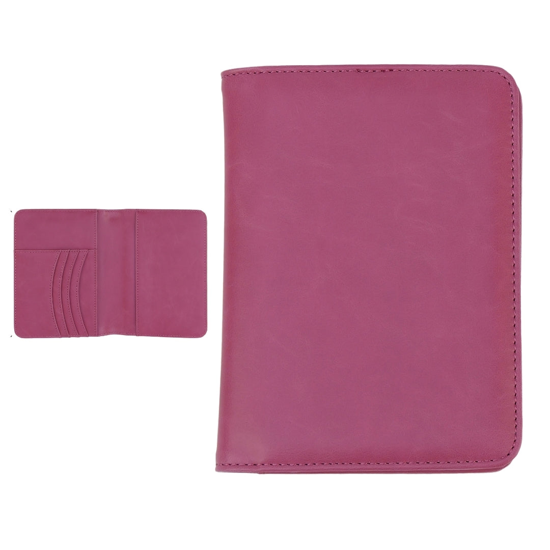 Personalized Leatherette Passport Wallet – Custom Engraved Travel Document Organizer