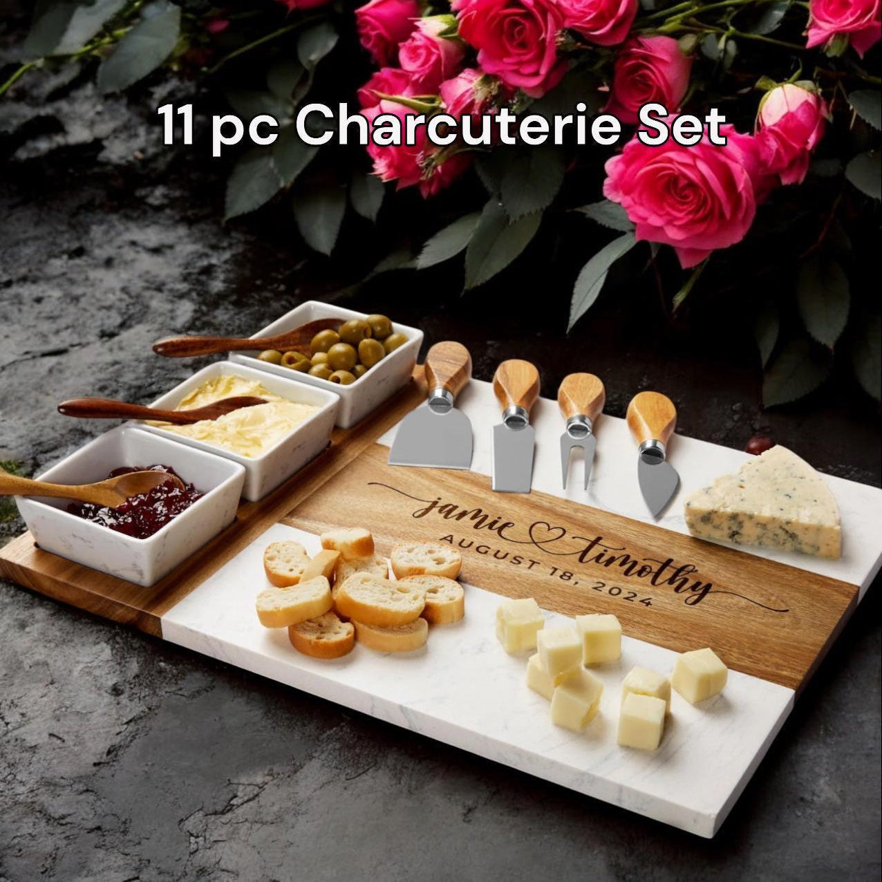 Personalized 11pc Charcuterie Board