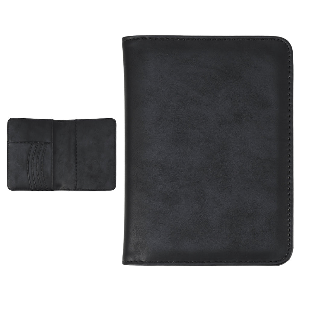 Personalized Leatherette Passport Wallet – Custom Engraved Travel Document Organizer