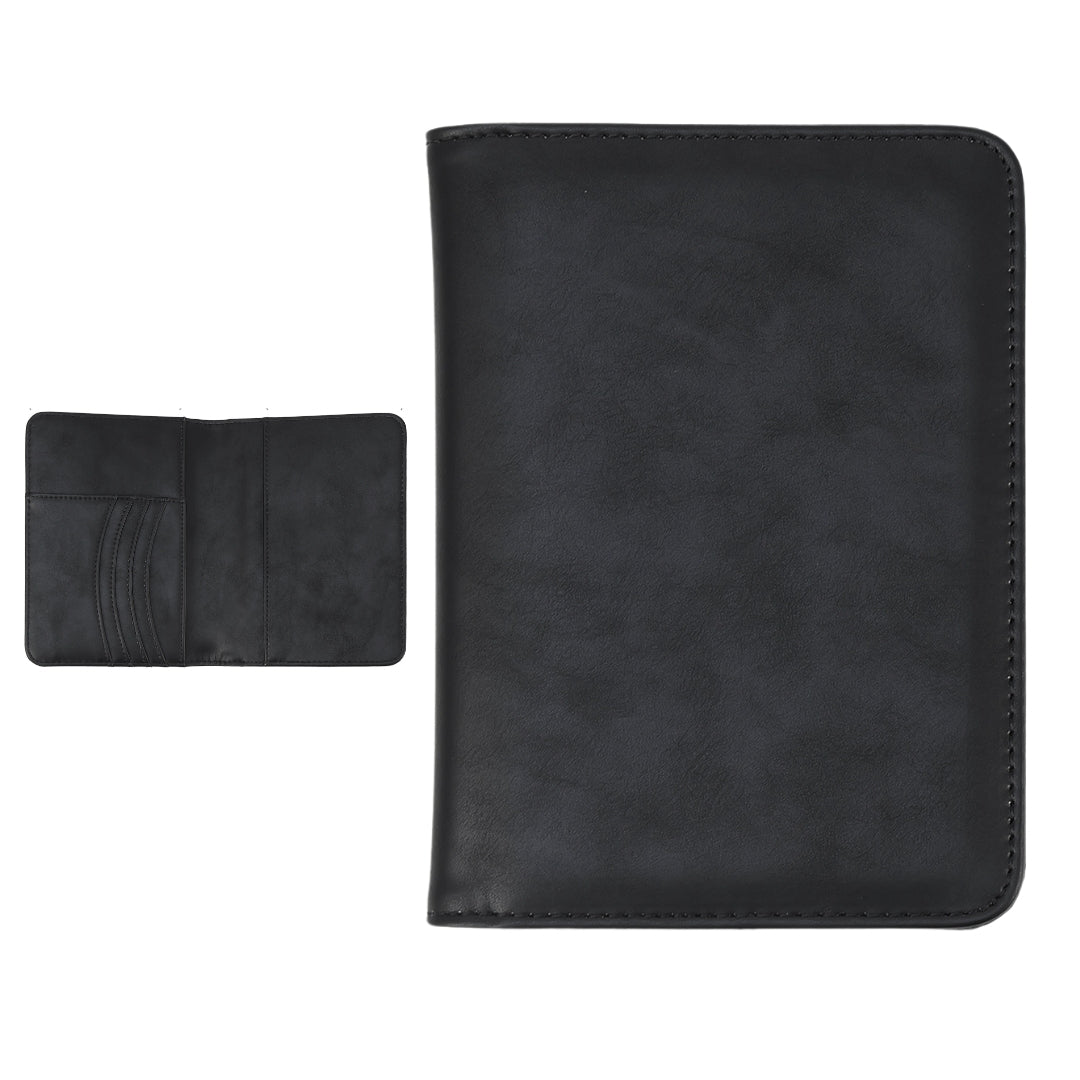 Personalized Leatherette Passport Wallet – Custom Engraved Travel Document Organizer