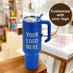 40oz Tumbler & Handle with Custom Logo