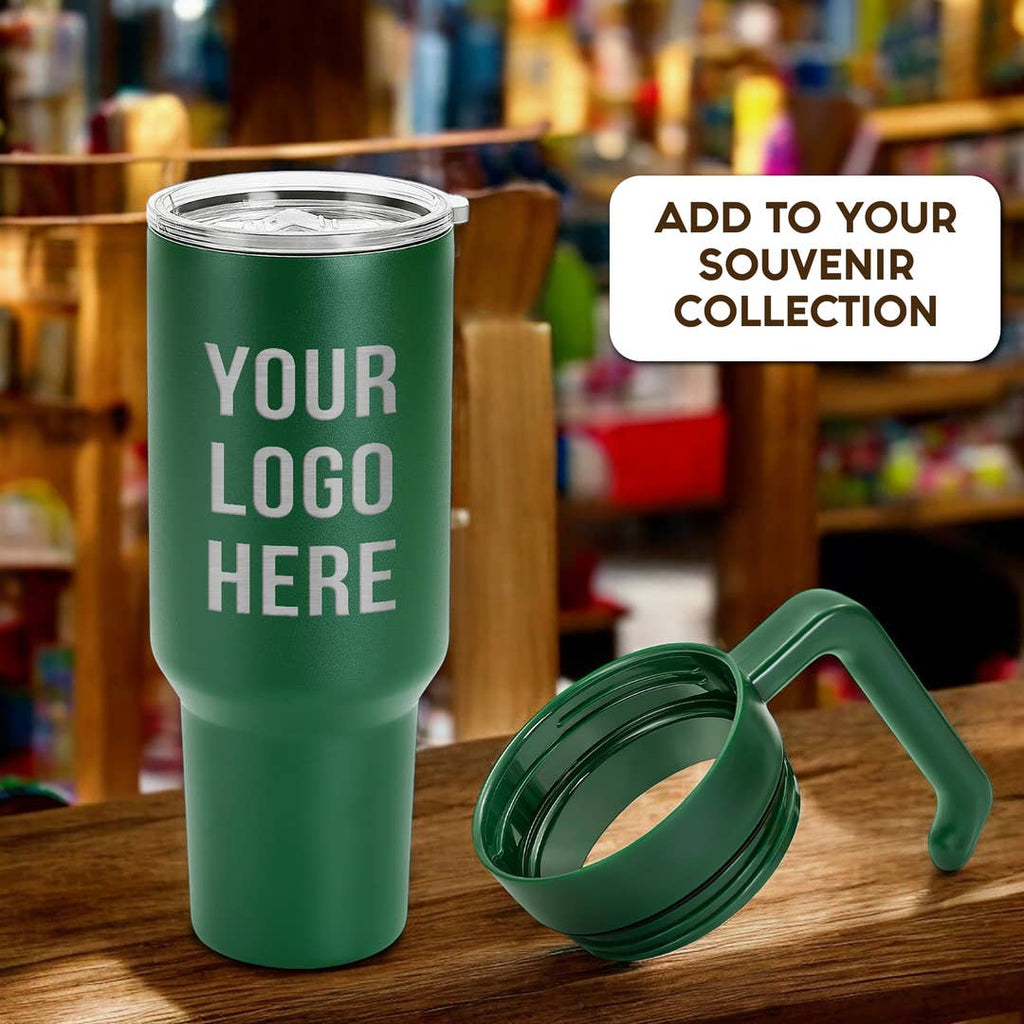 40oz Tumbler & Handle with Custom Logo