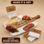 Personalized Marble Wood Serving Board