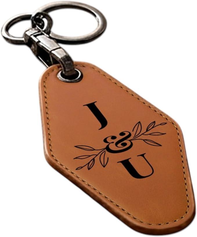Personalized Leatherette Keychain