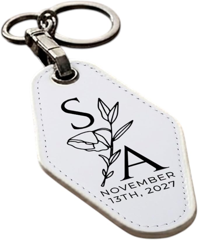 Personalized Leatherette Keychain