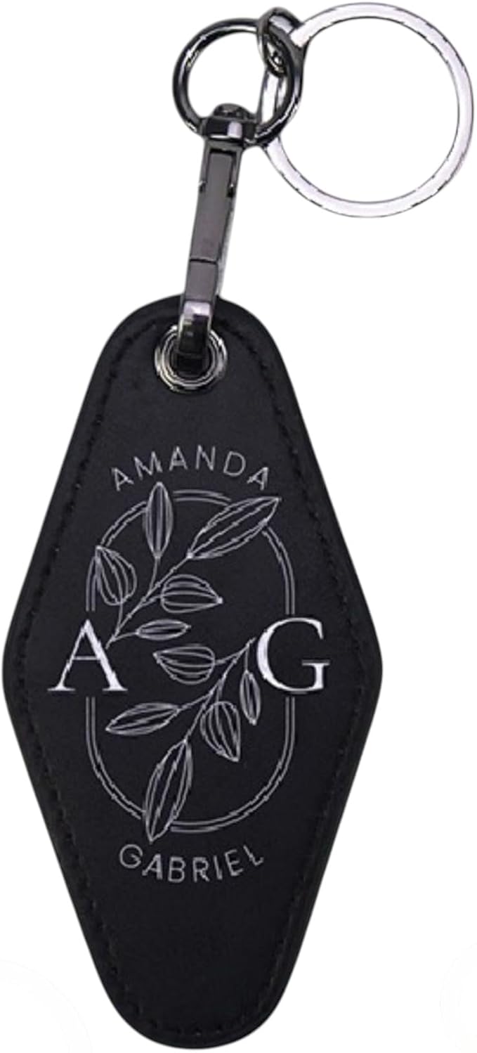 Personalized Leatherette Keychain